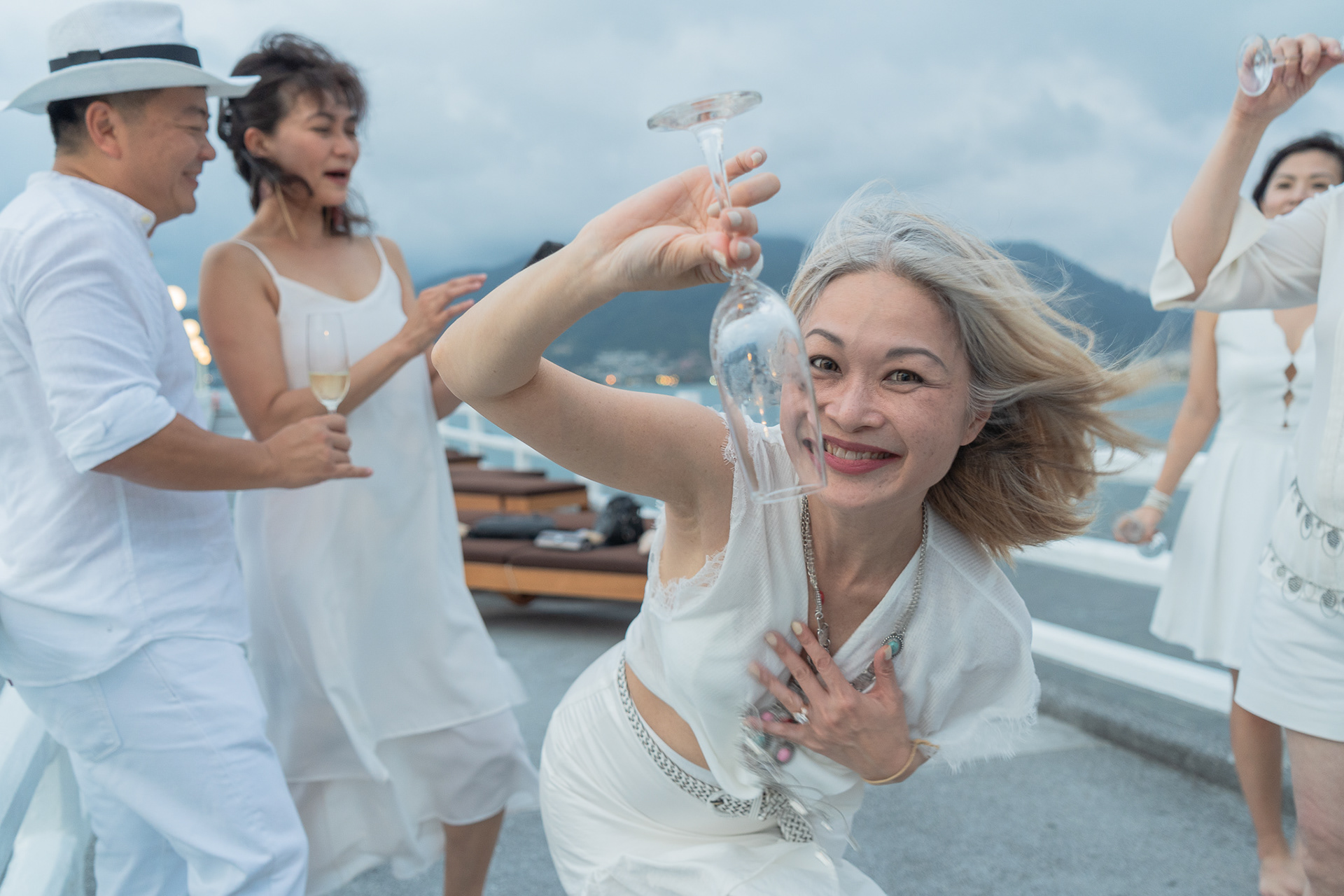 Gina Having Fun with Friends at the Birthday Party