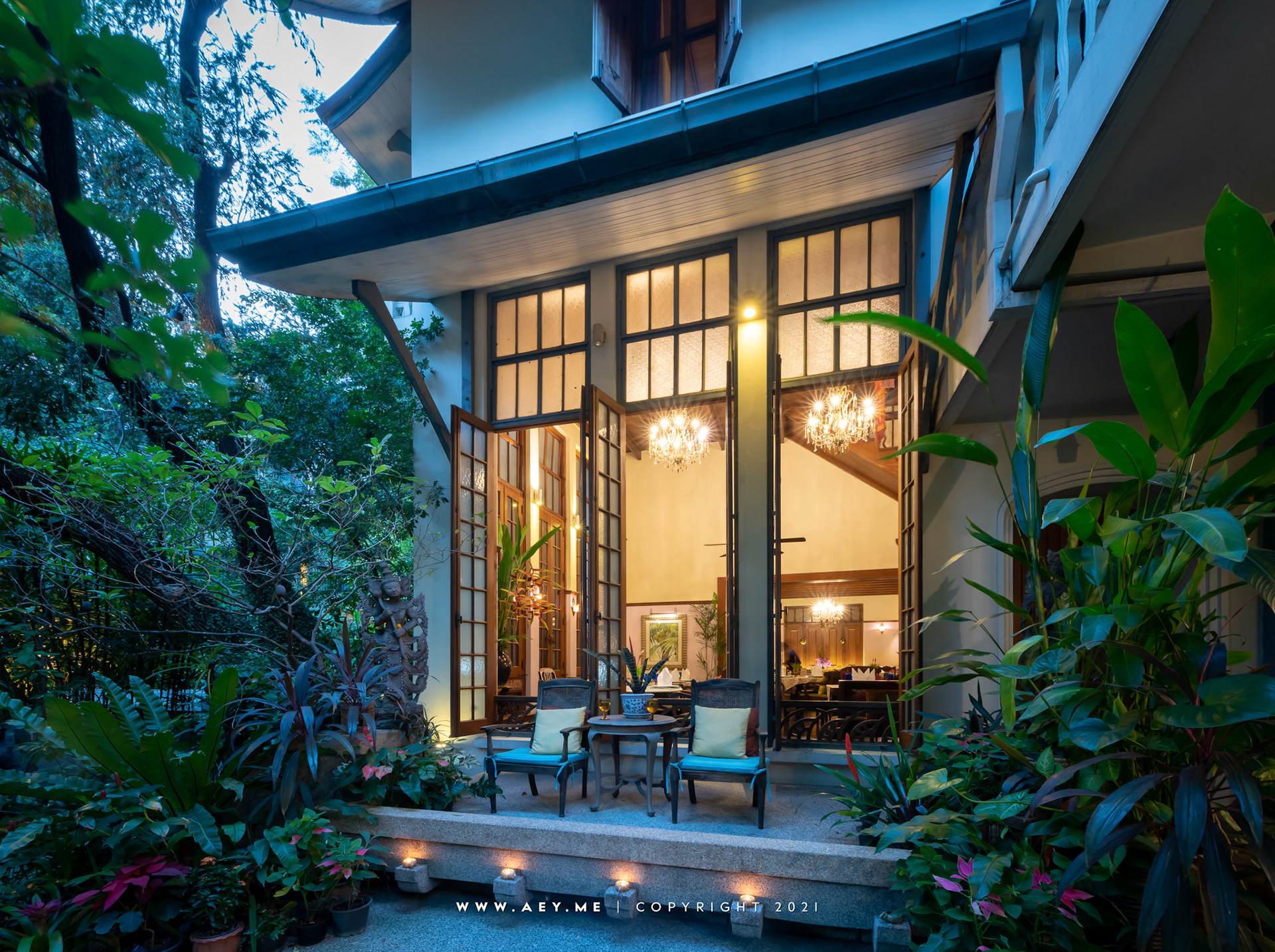 Na Aroon Vegeterian Restaurant, Ariyasom Villa Boutique Hotel Bangkok ณ อรุณ โรงแรมอริยาศรมวิลล่า