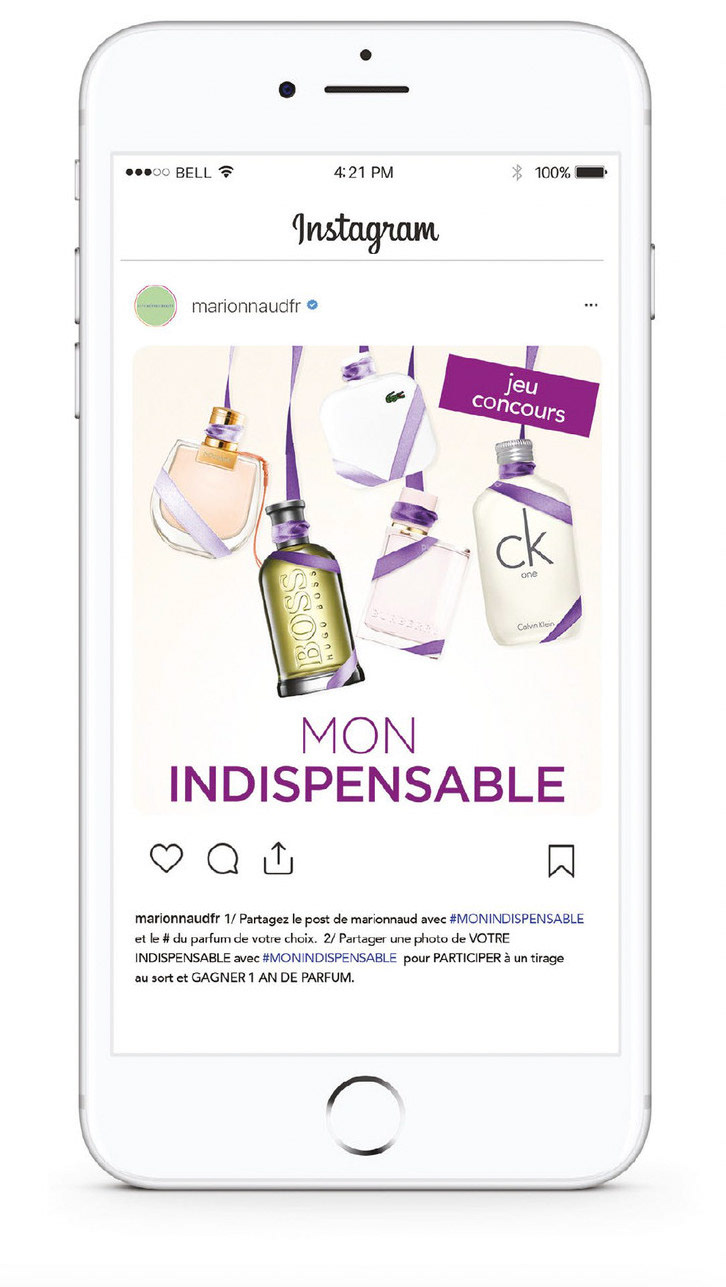 Une invitation à gagner son indispensable parfum 2019 via un jeu concours sur les réseaux sociaux.