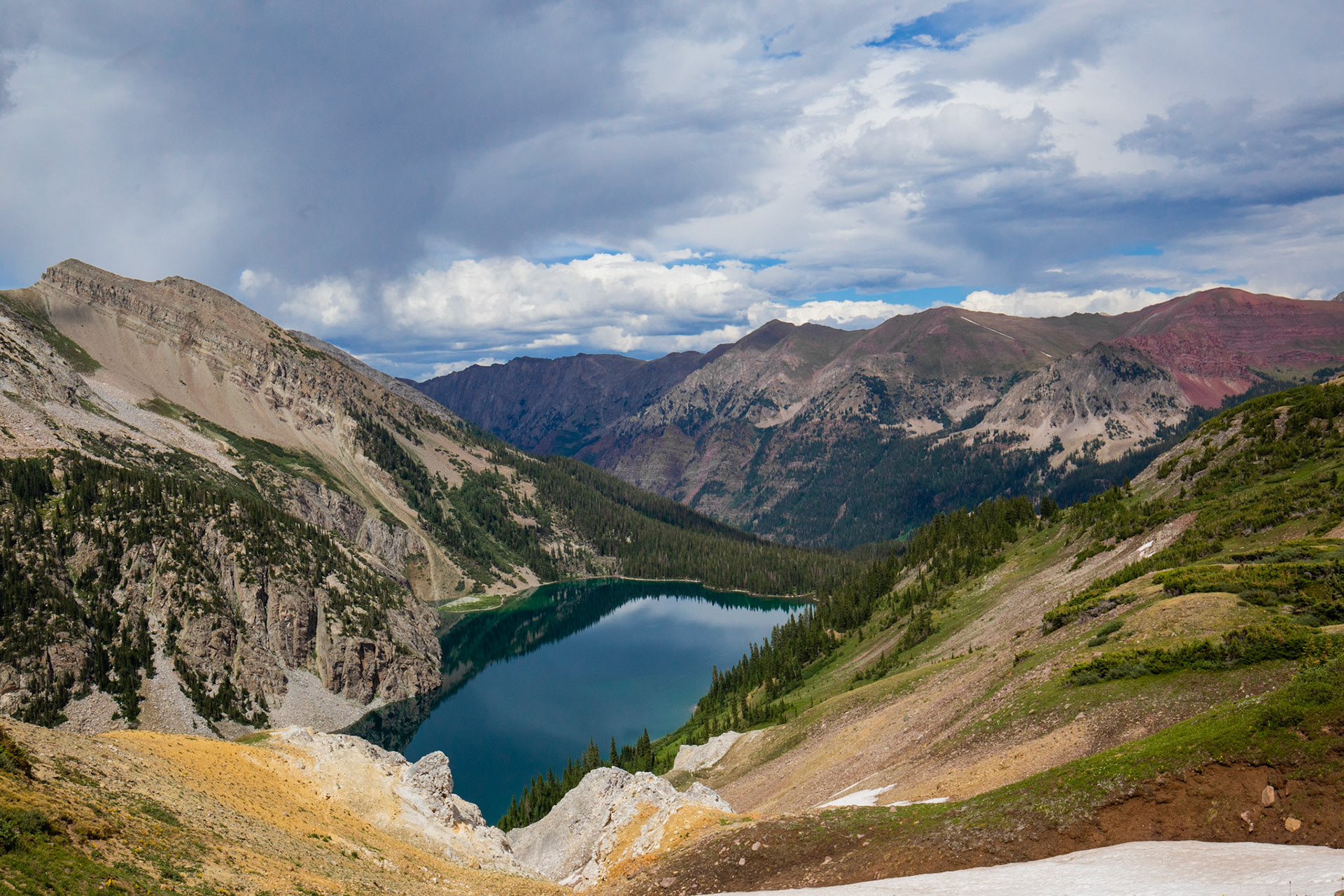 Geneva Lake from atop Trail Rider Pass