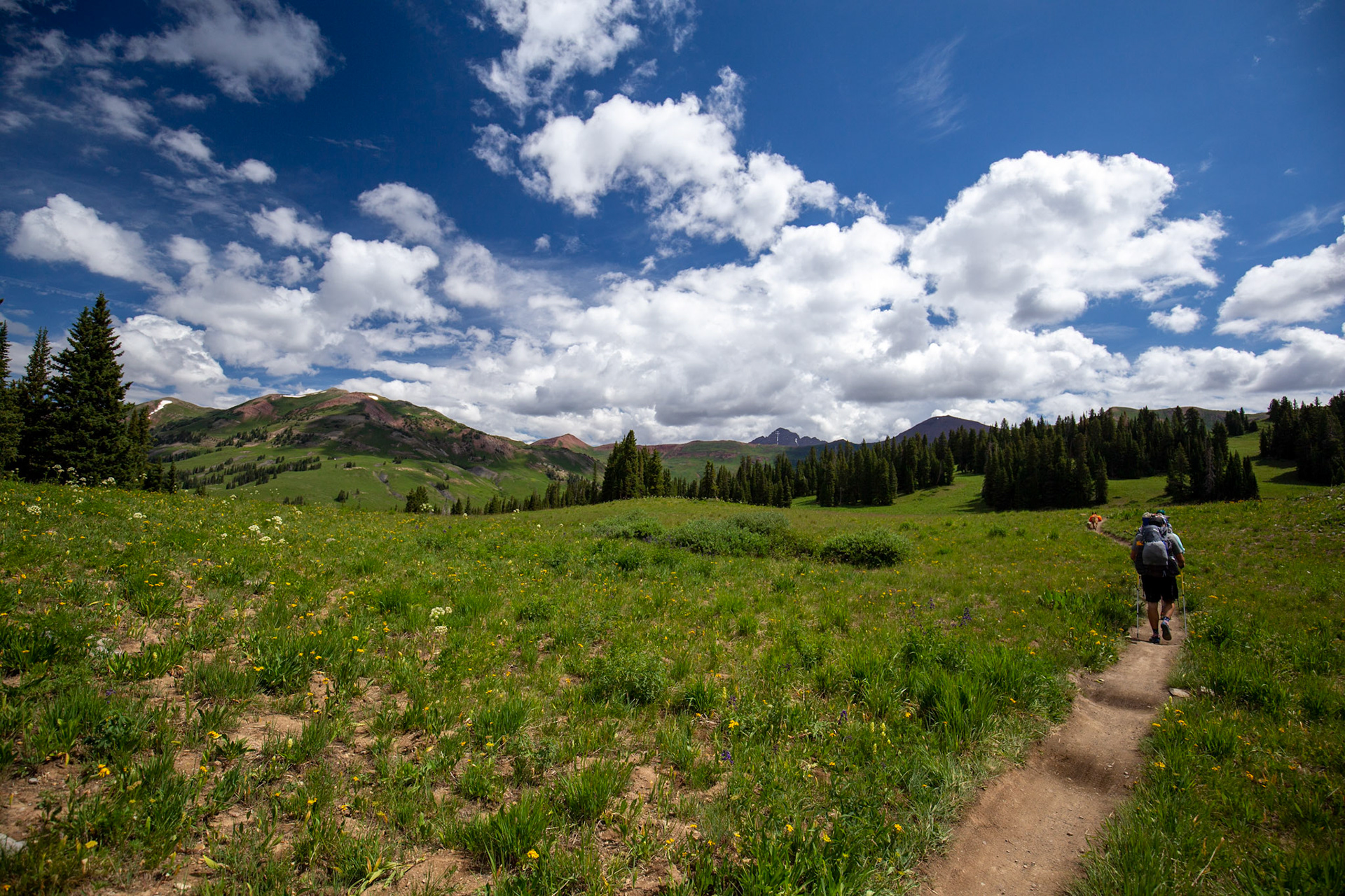 The approach hike to the first pass was beautiful in its own right