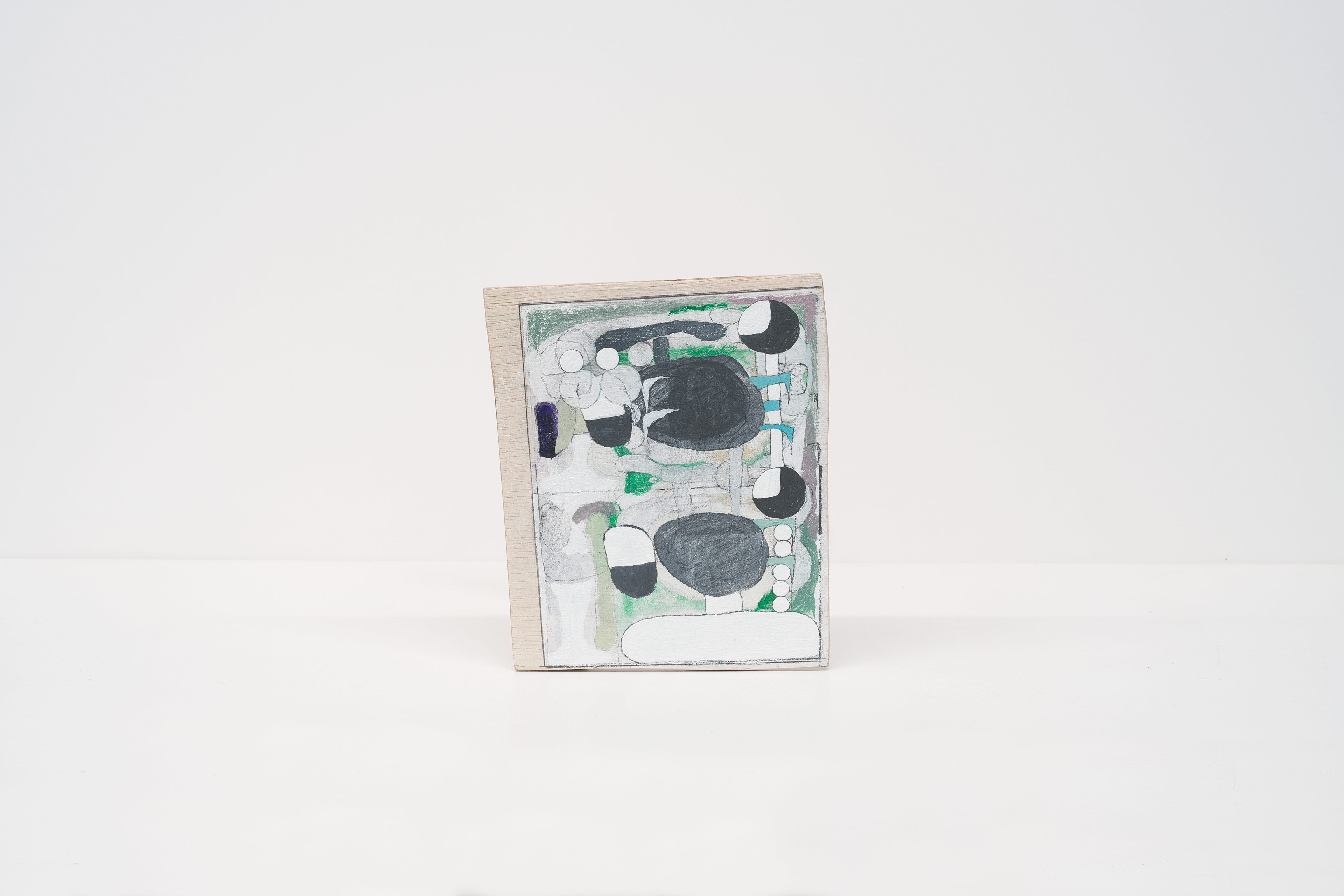 C-200/2026/Acrylic,pencil,gesso,plywood,wood,178×150×130mm