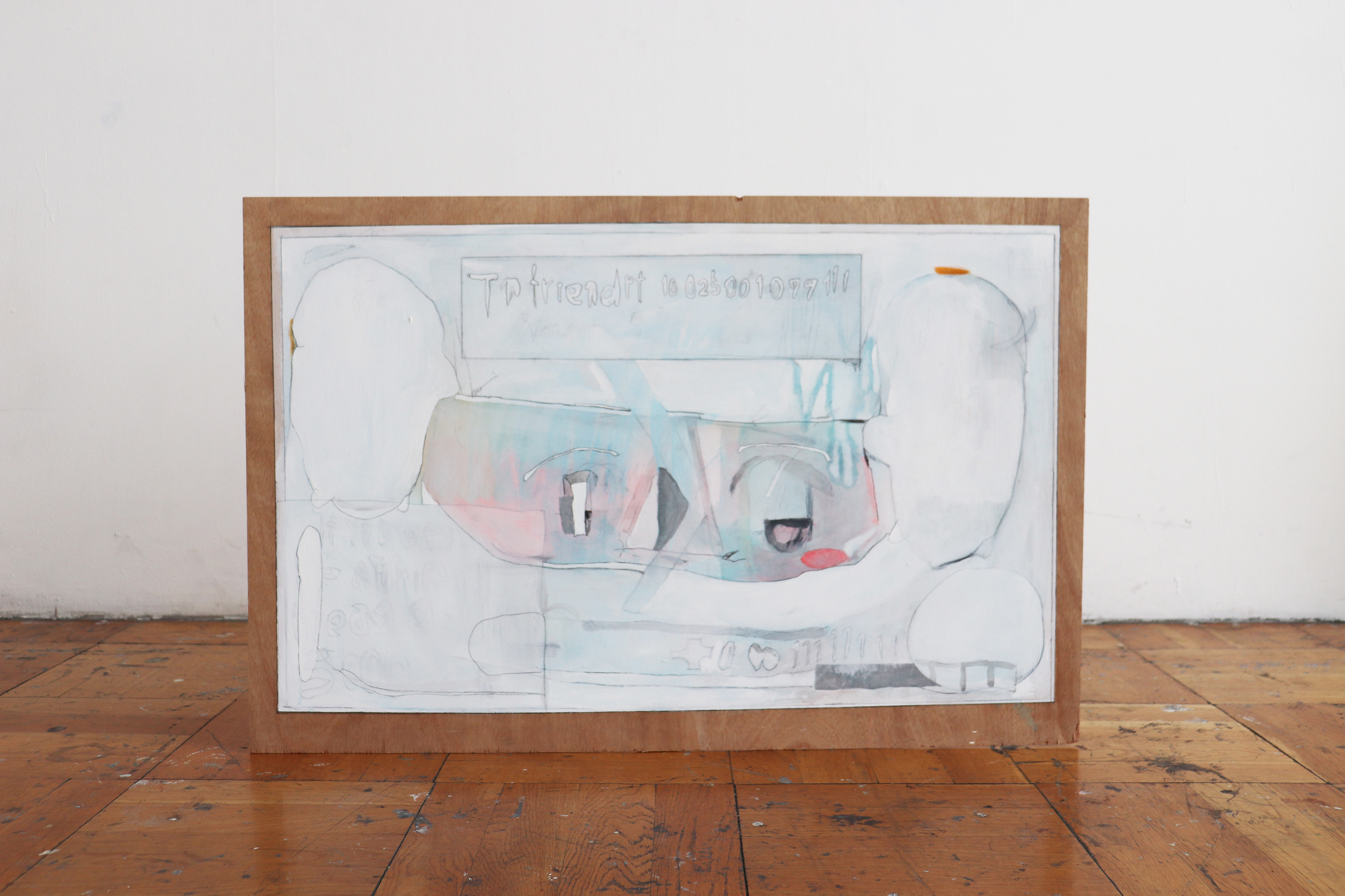 C-6/2020/Acrylic paint,pencil,gesso,wood board,wood/900×450mm