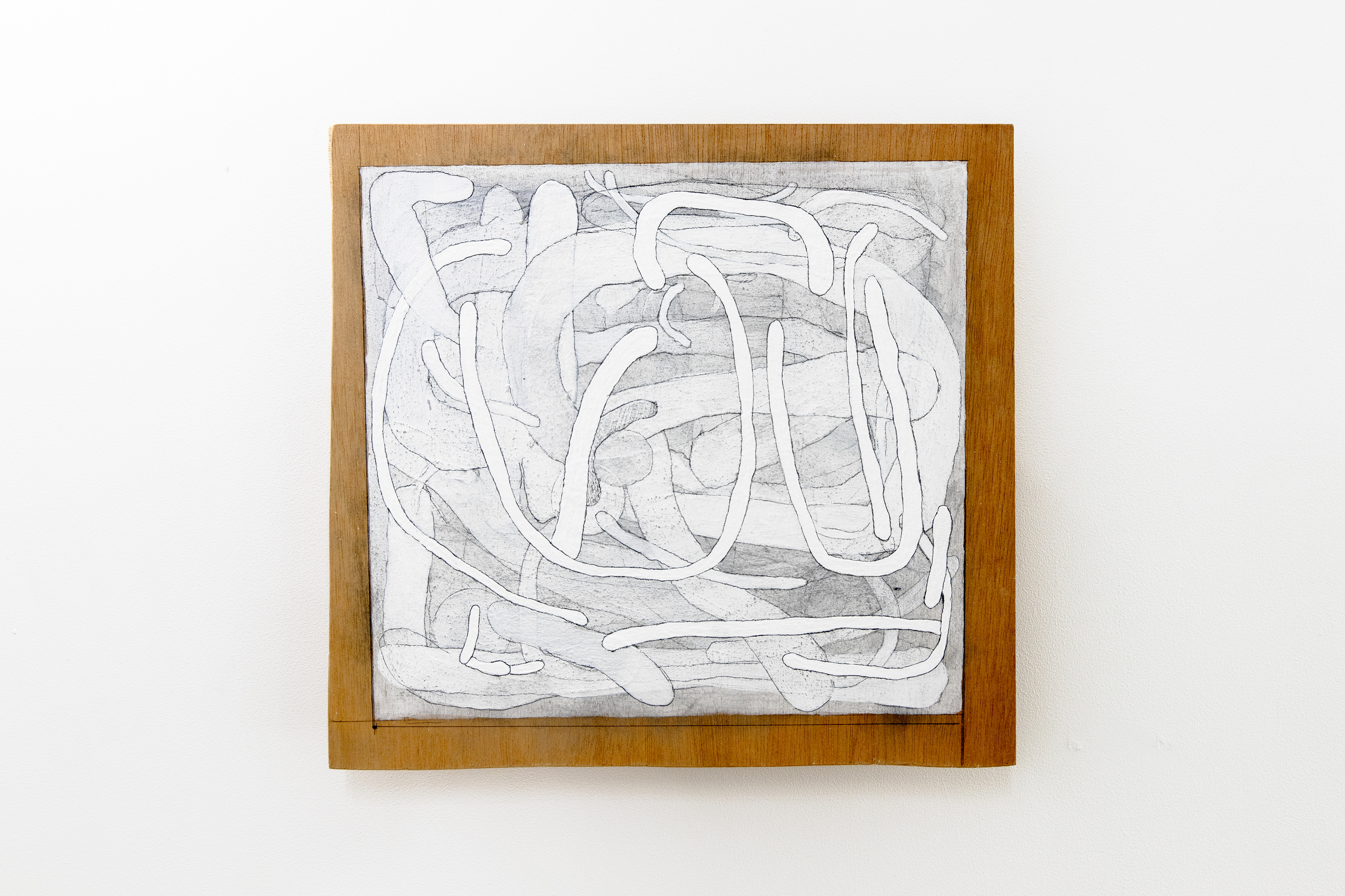 C-89/Acrylic paint,pencil,gesso,wood board,wood/324×308×48mm/2023/Photo:Minami Okumura