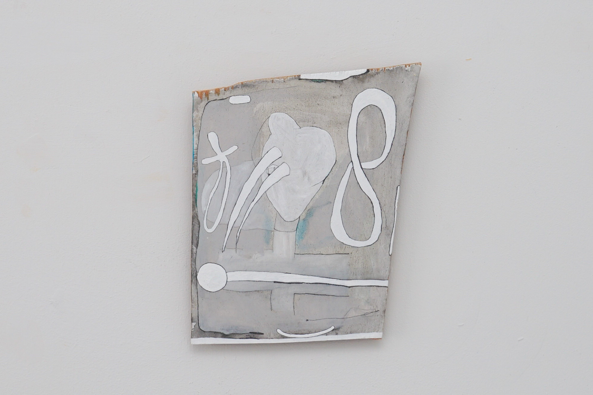 C-78/2022/Acrylic paint, pencil, gesso,wood board,wood/230×190mm/Photo:内田ユッキ(artgallery opaltimes)