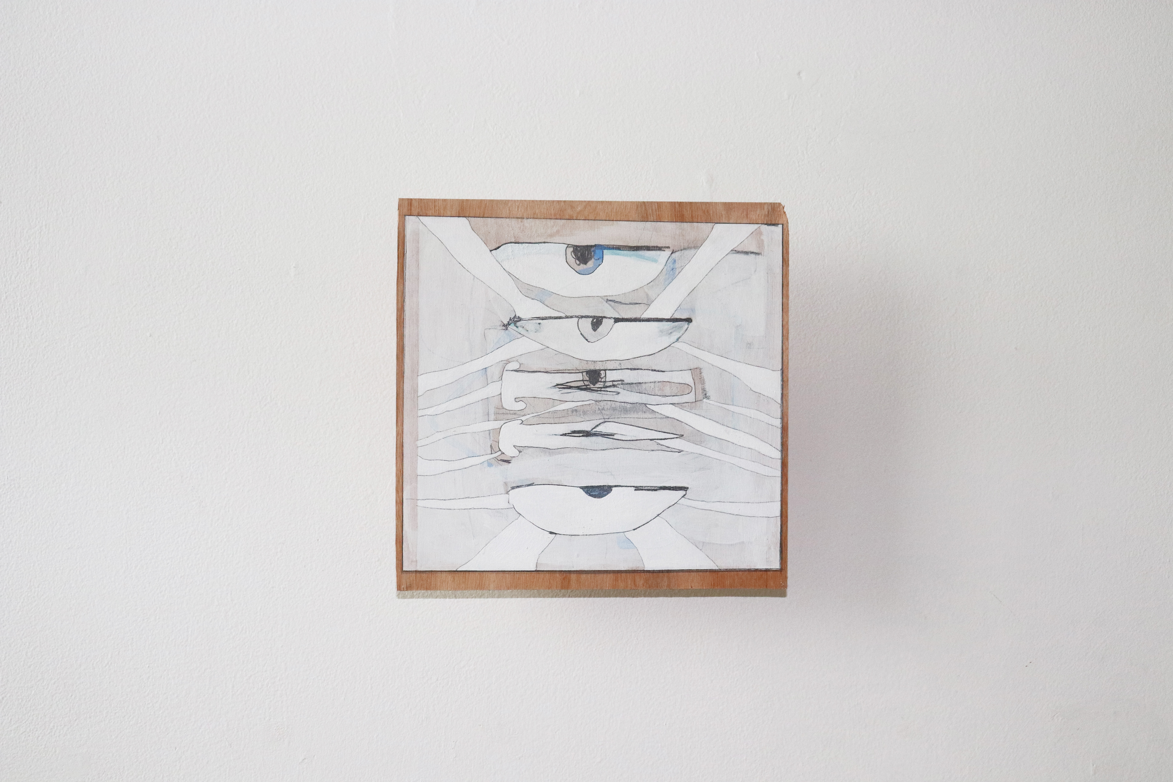 C-7/2020/Acrylic paint,pencil,gesso,wood board,wood/450×600mm