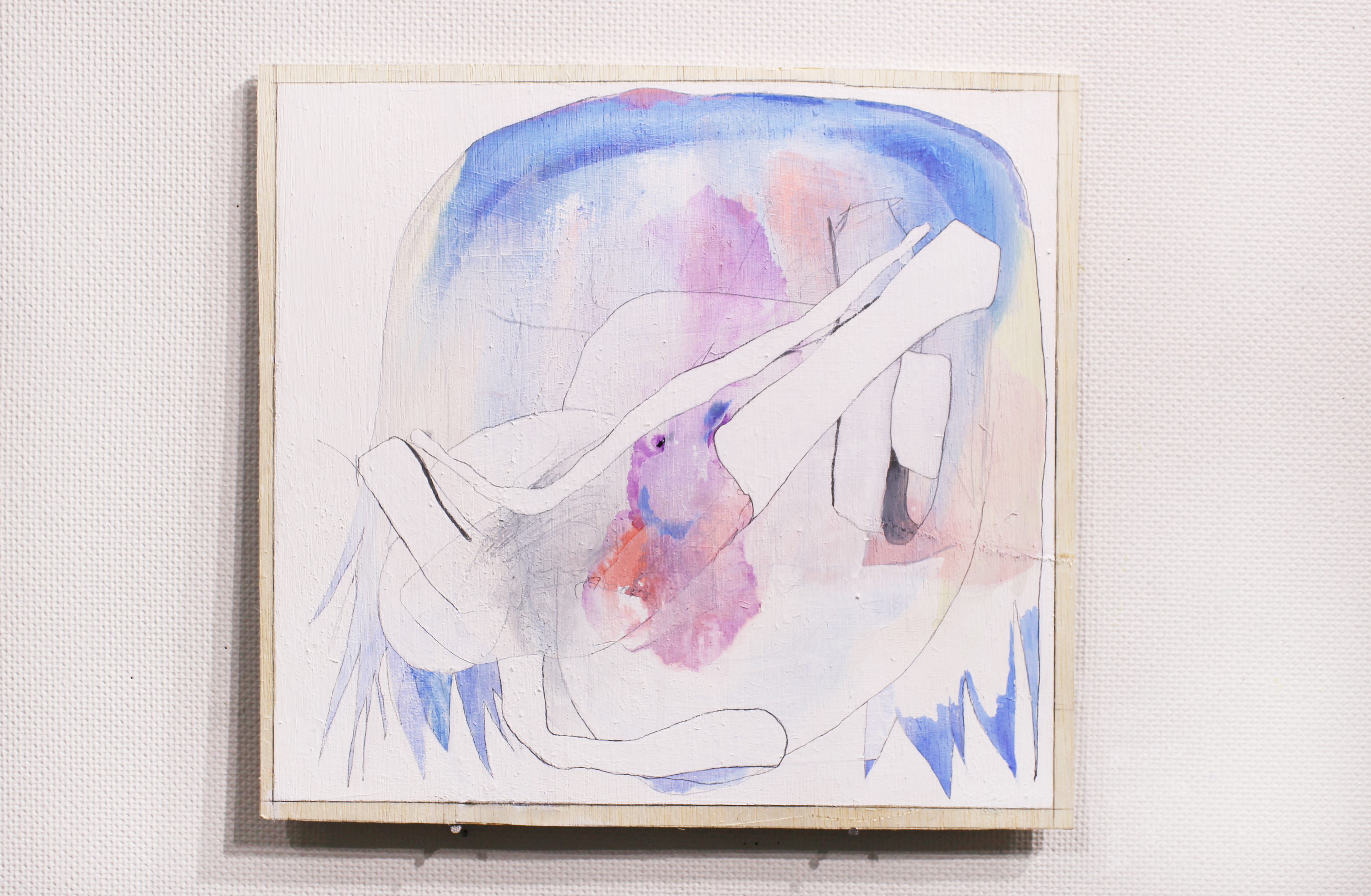 C-55/2021/Acrylic paint,pencil,gesso,wood board/351×381mm