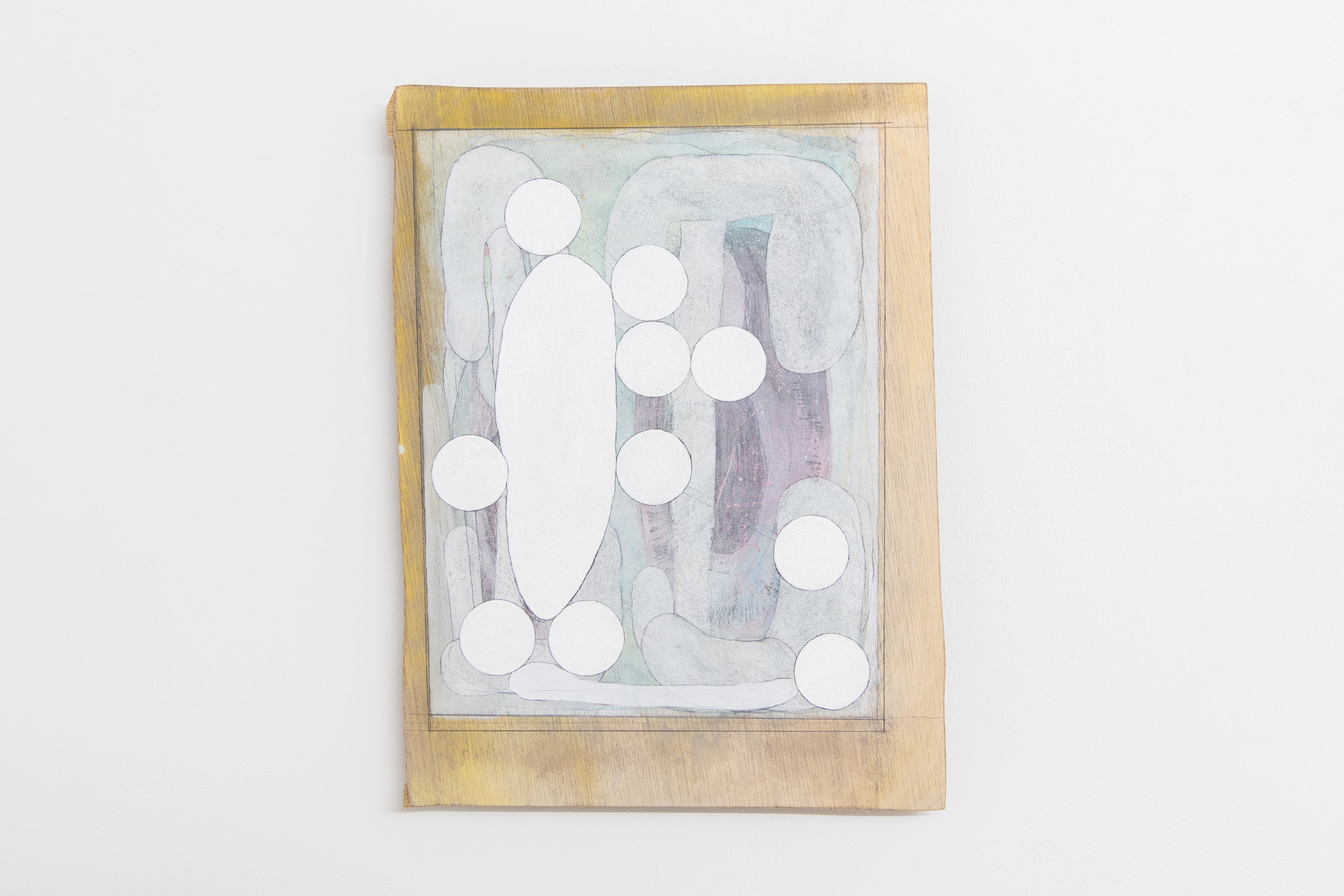 C-115/2023/Acrylic paint,pencil,gesso,wood board,wood/365×272×27mm/2023/Photo:Minami Okumura