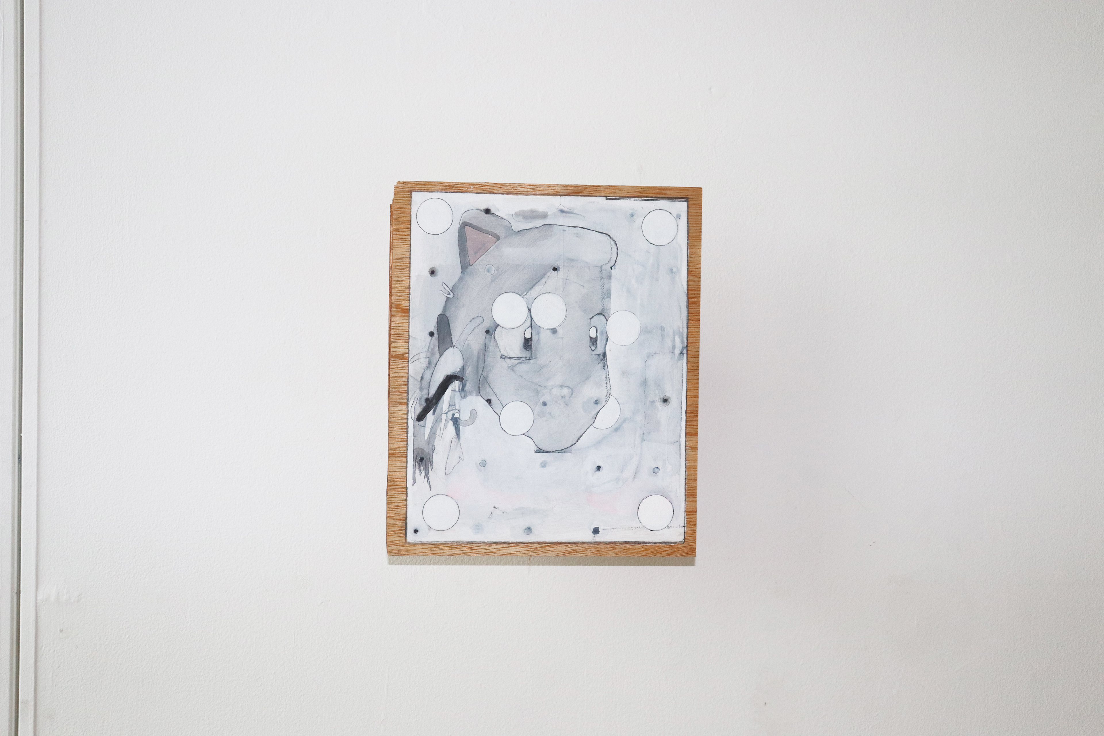 C-1/2020/Acrylic paint,pencil,gesso,wood board/251×299mm