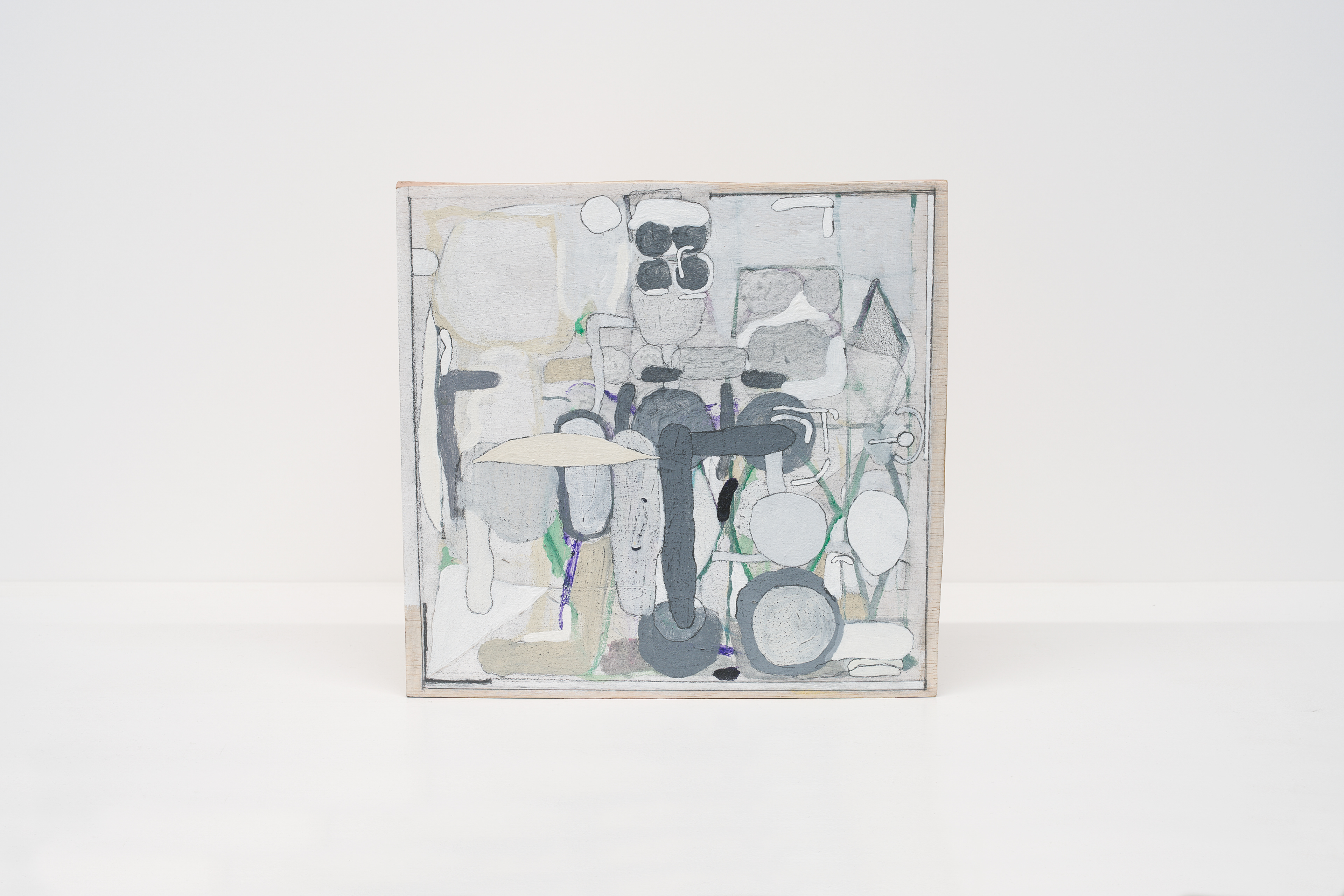 C-201/2026/Acrylic,pencil,gesso,plywood,wood,242×252×185mm