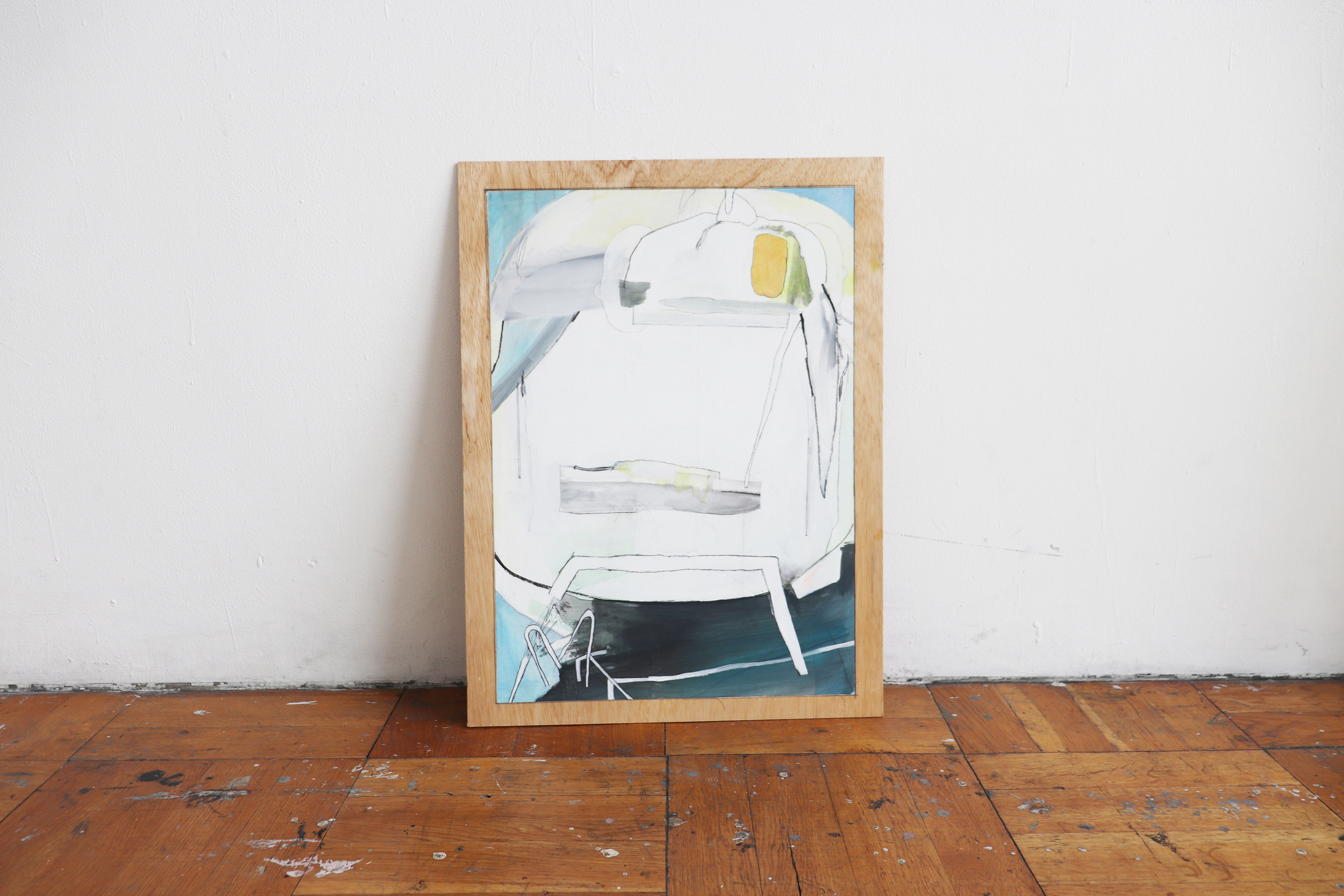 C-7/2020/Acrylic paint,pencil,gesso,wood board/450×600mm