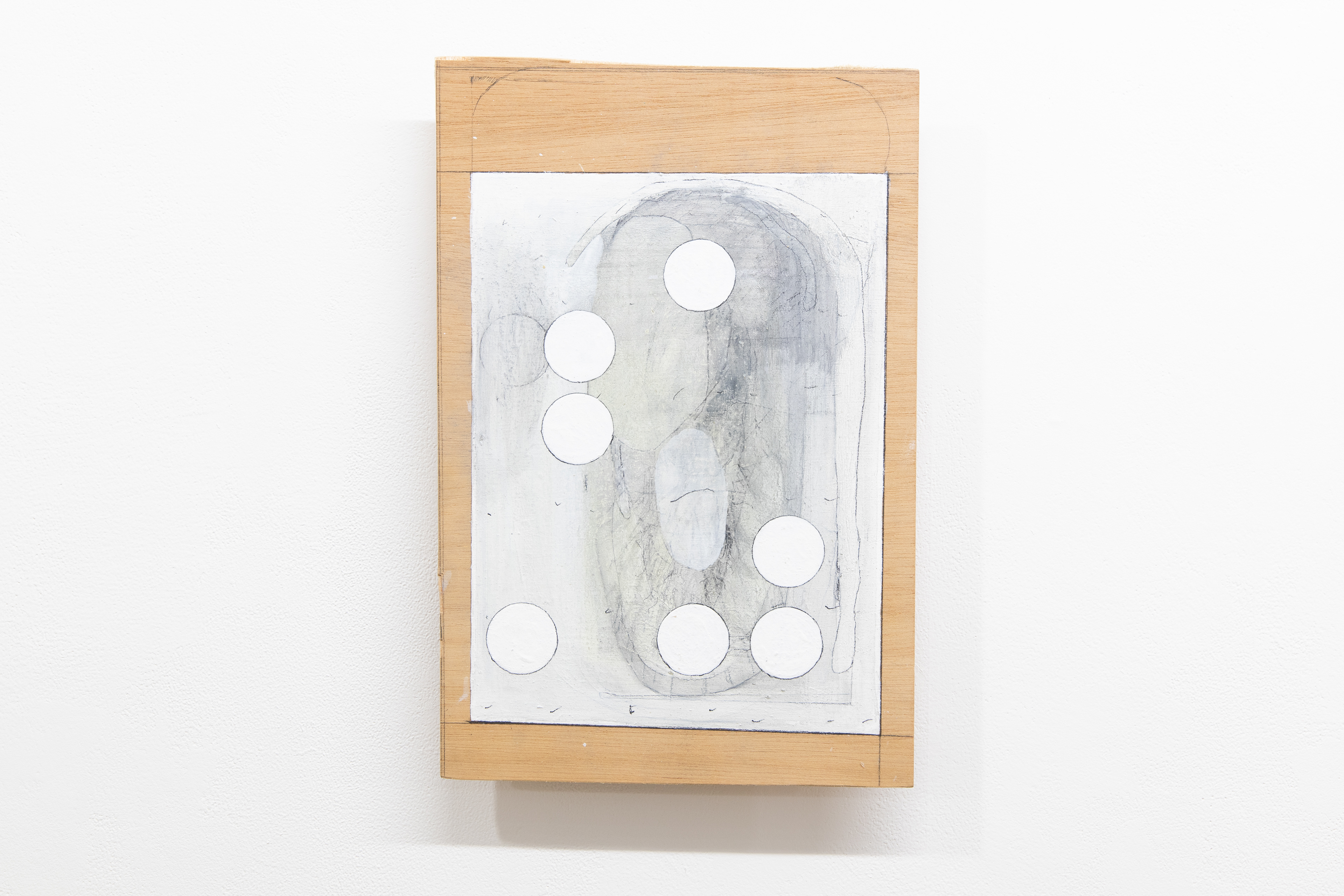 C-97/2023/Acrylic paint,pencil,gesso,wood board,wood/202×302×28mm/Photo:Minami Okumura