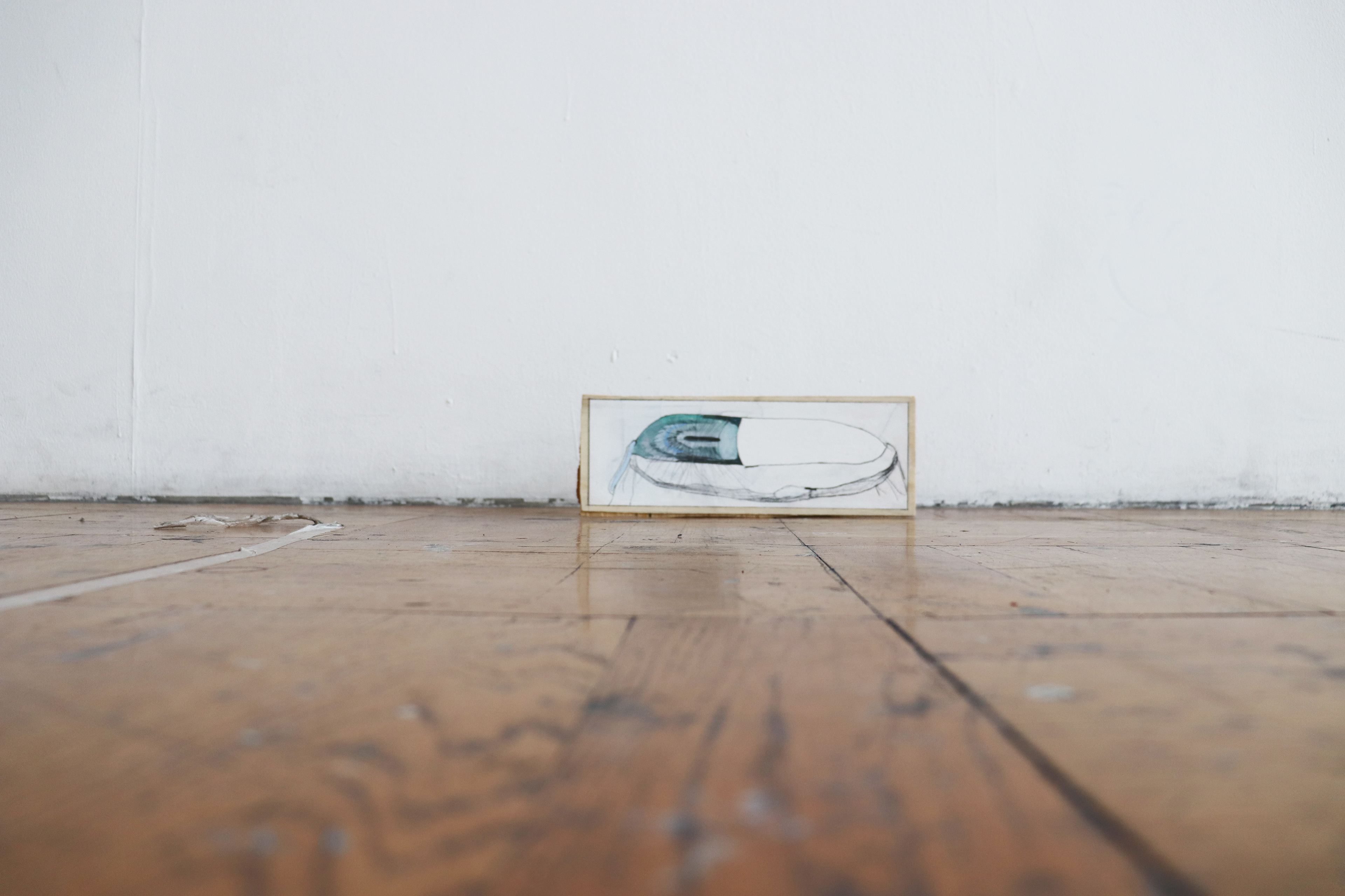 C-26/2021/Acrylic paint,pencil,gesso,wood board,wood/295×107mm