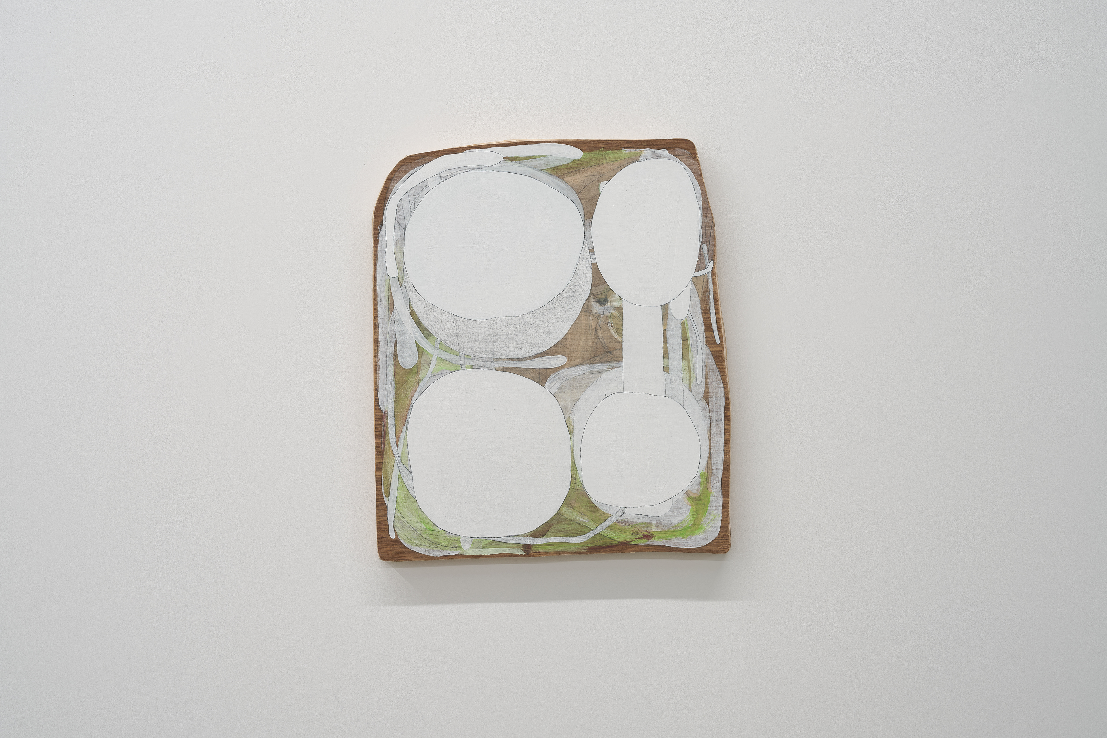 C-170/2025/Acrylic, pencil, gesso, plywood,wood/528×450×32mm