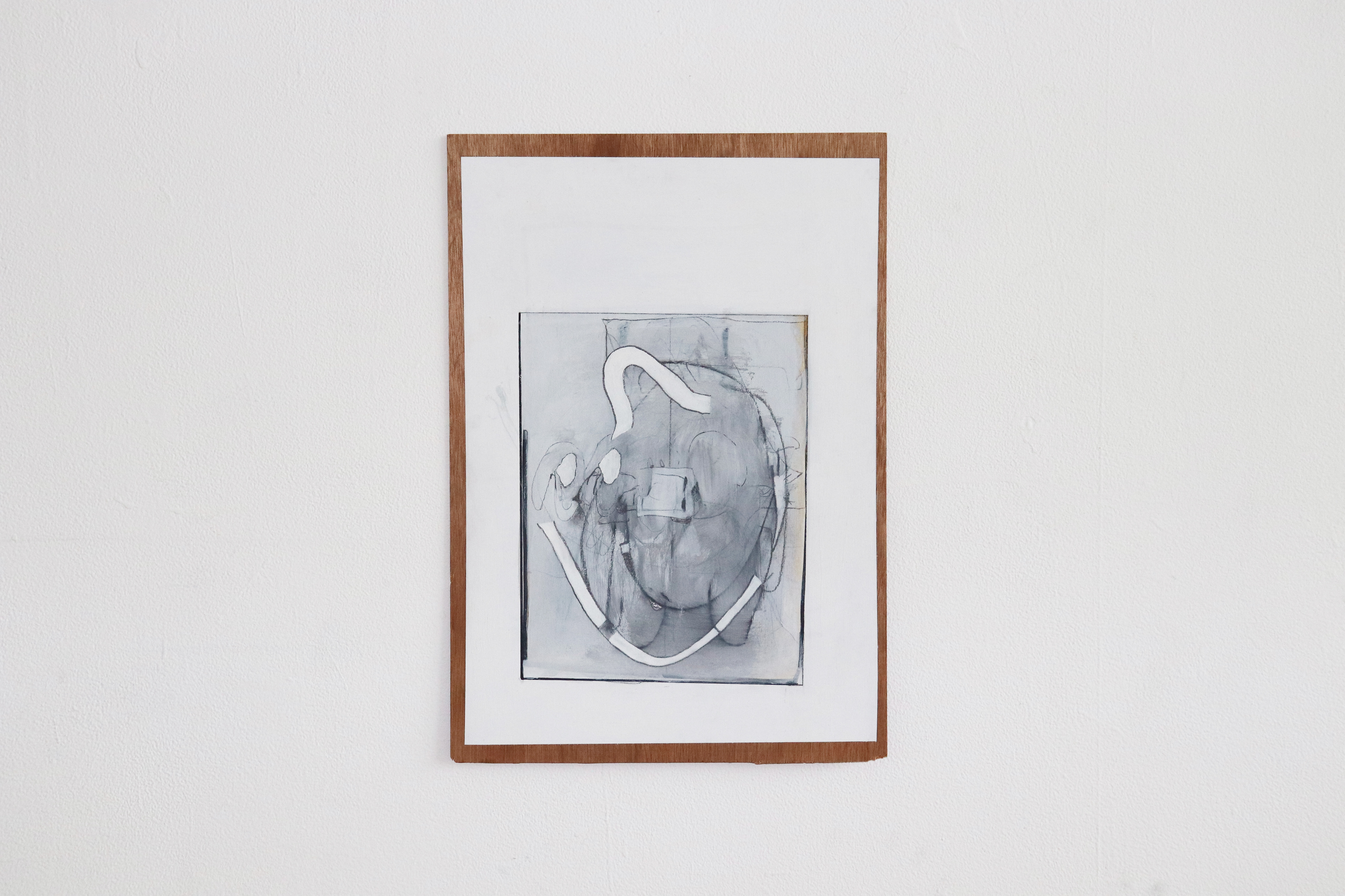 C-4/2020/Acrylic paint,pencil,gesso,wood board/298×428mm