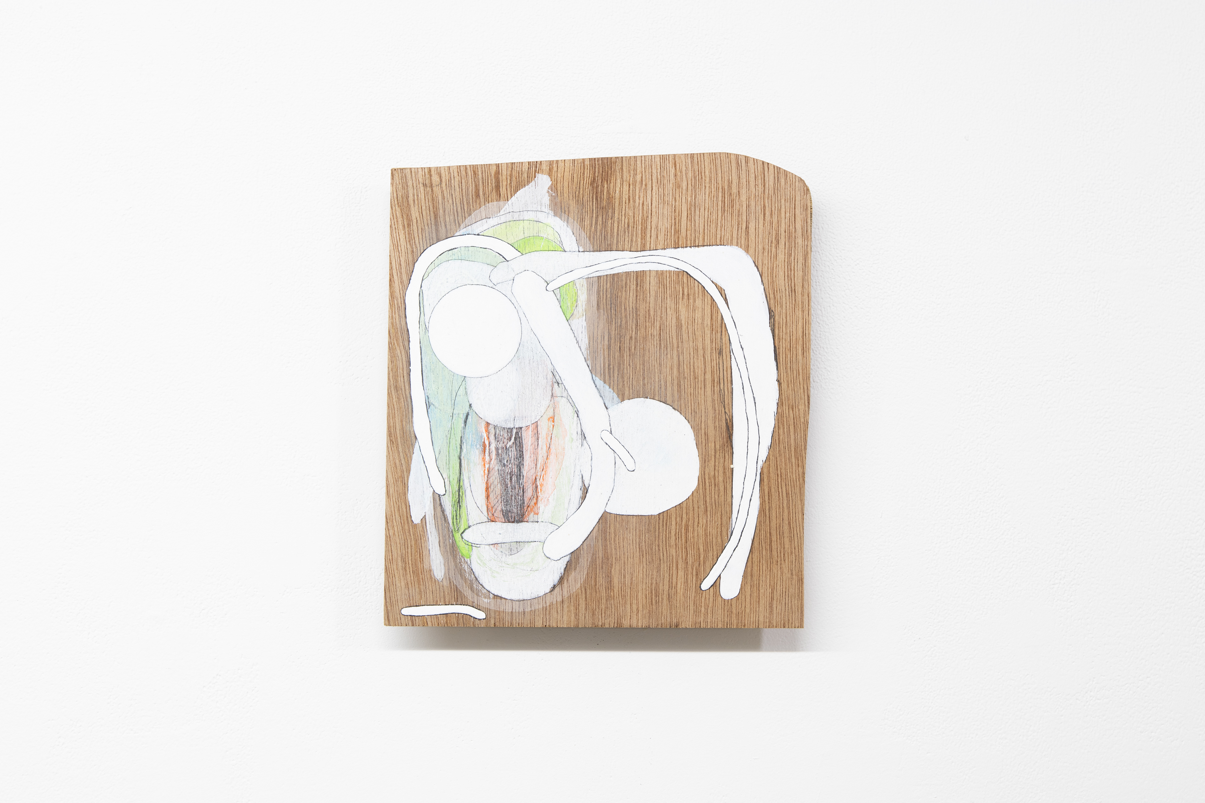 C-80/2023/Acrylic paint,pencil,gesso,wood board,wood/173×195×20mm/Photo:Minami Okumura