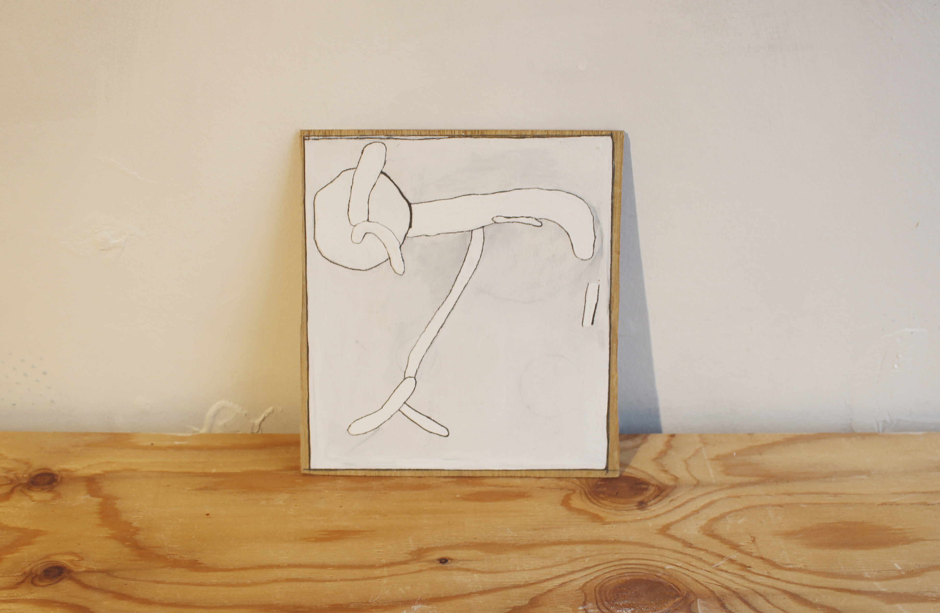 C-71/2022/Acrylic paint,pencil,gesso,wood board,wood/134×144mm