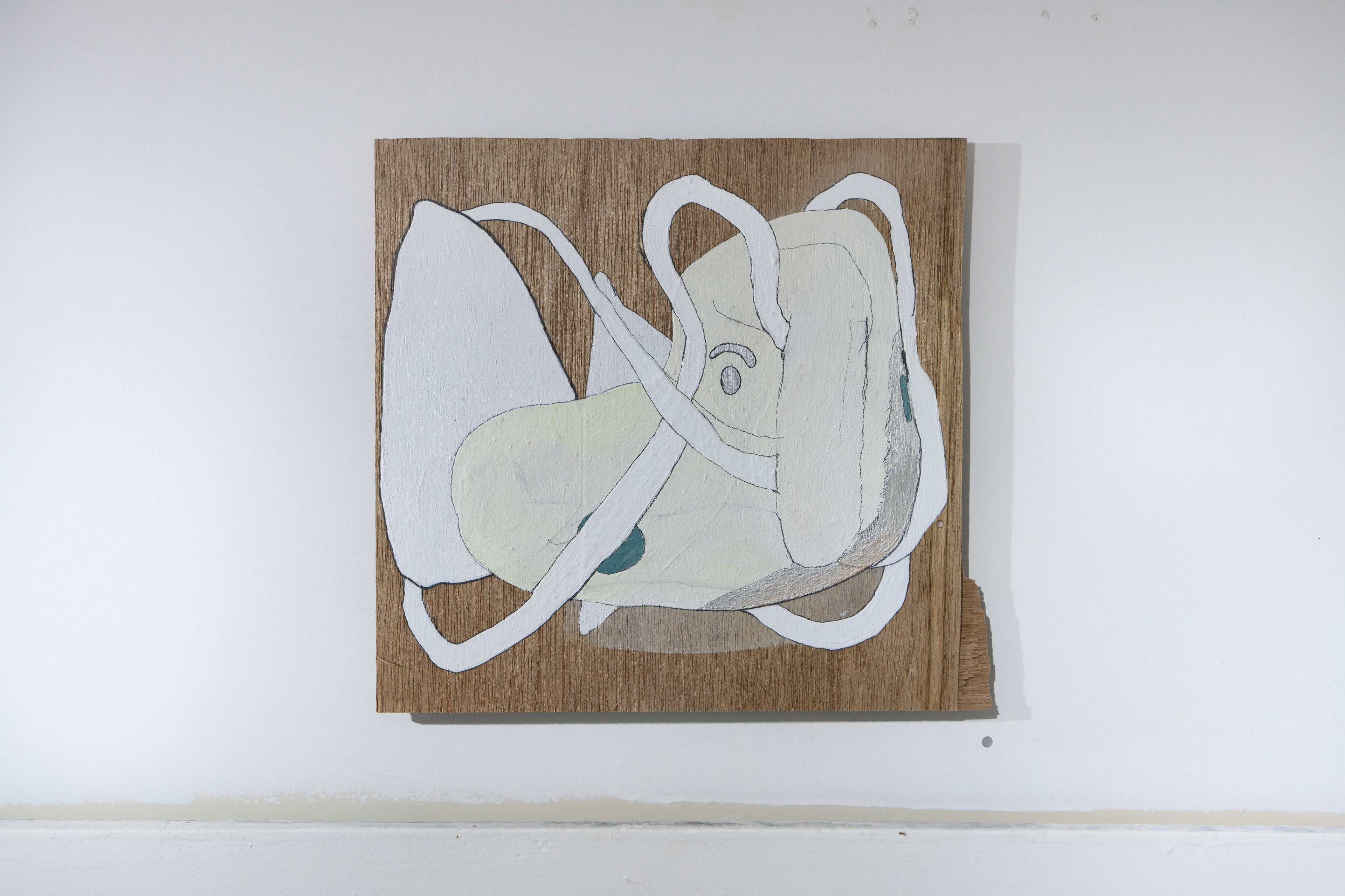C-56/2022/Acrylic paint,pencil,gesso,wood board,wood/251×250mm/Photo:宮下夏子