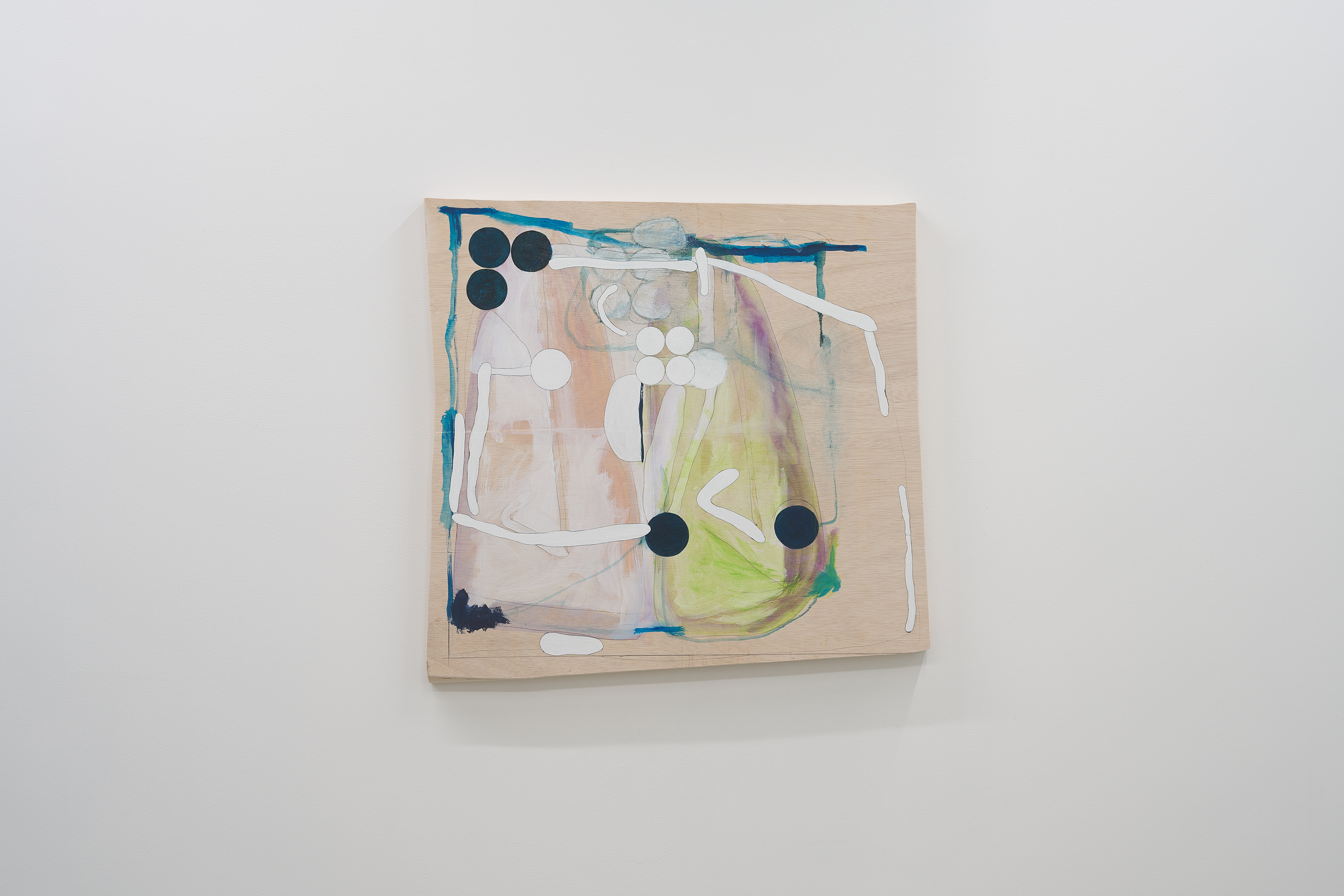 C-169/2025/Acrylic, pencil, gesso, plywood, wood,634×655×33mm