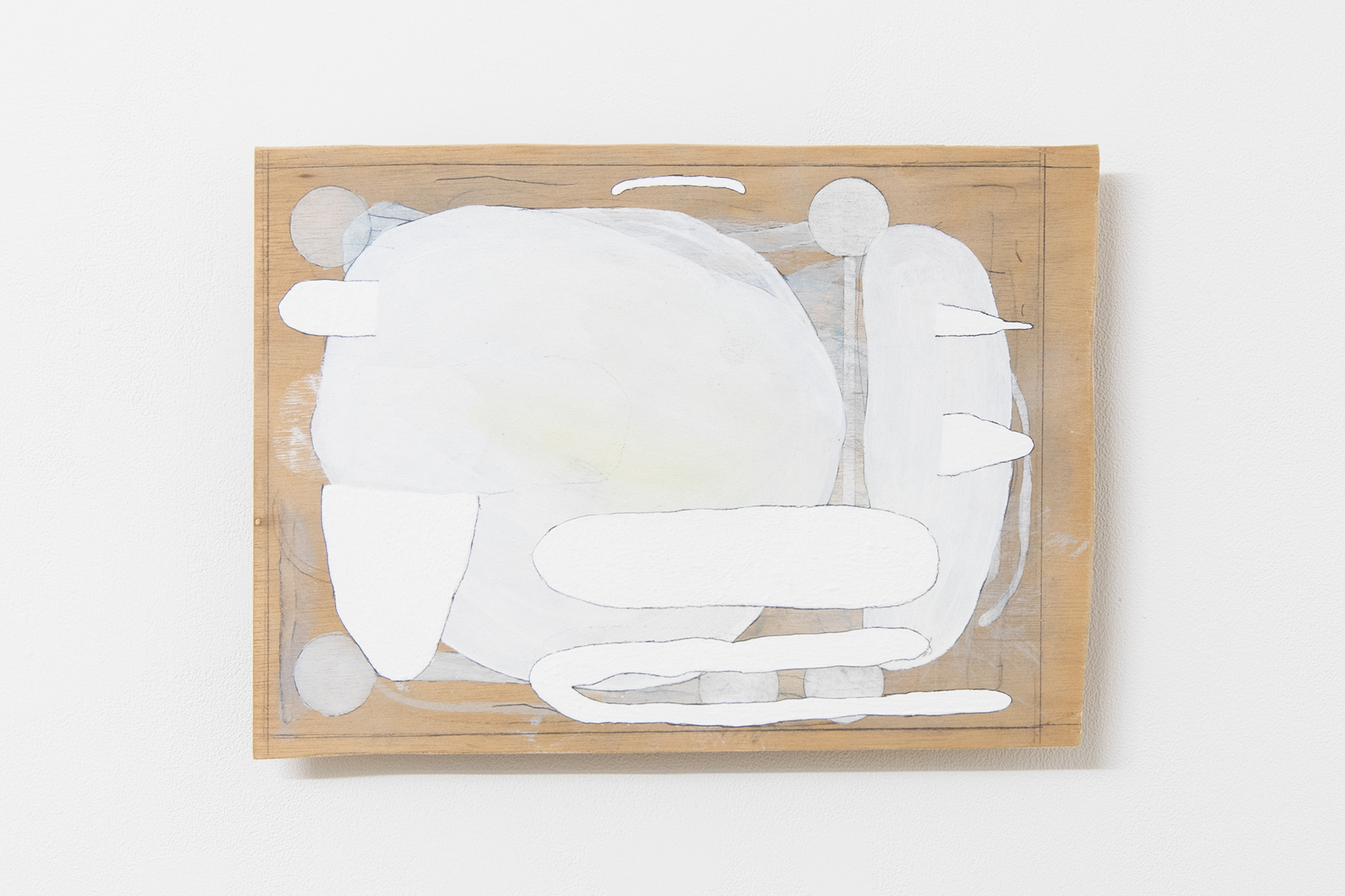 C-91/2023/Acrylic paint,pencil,gesso,wood board,wood/310×224×28mm/Photo:Minami Okumura