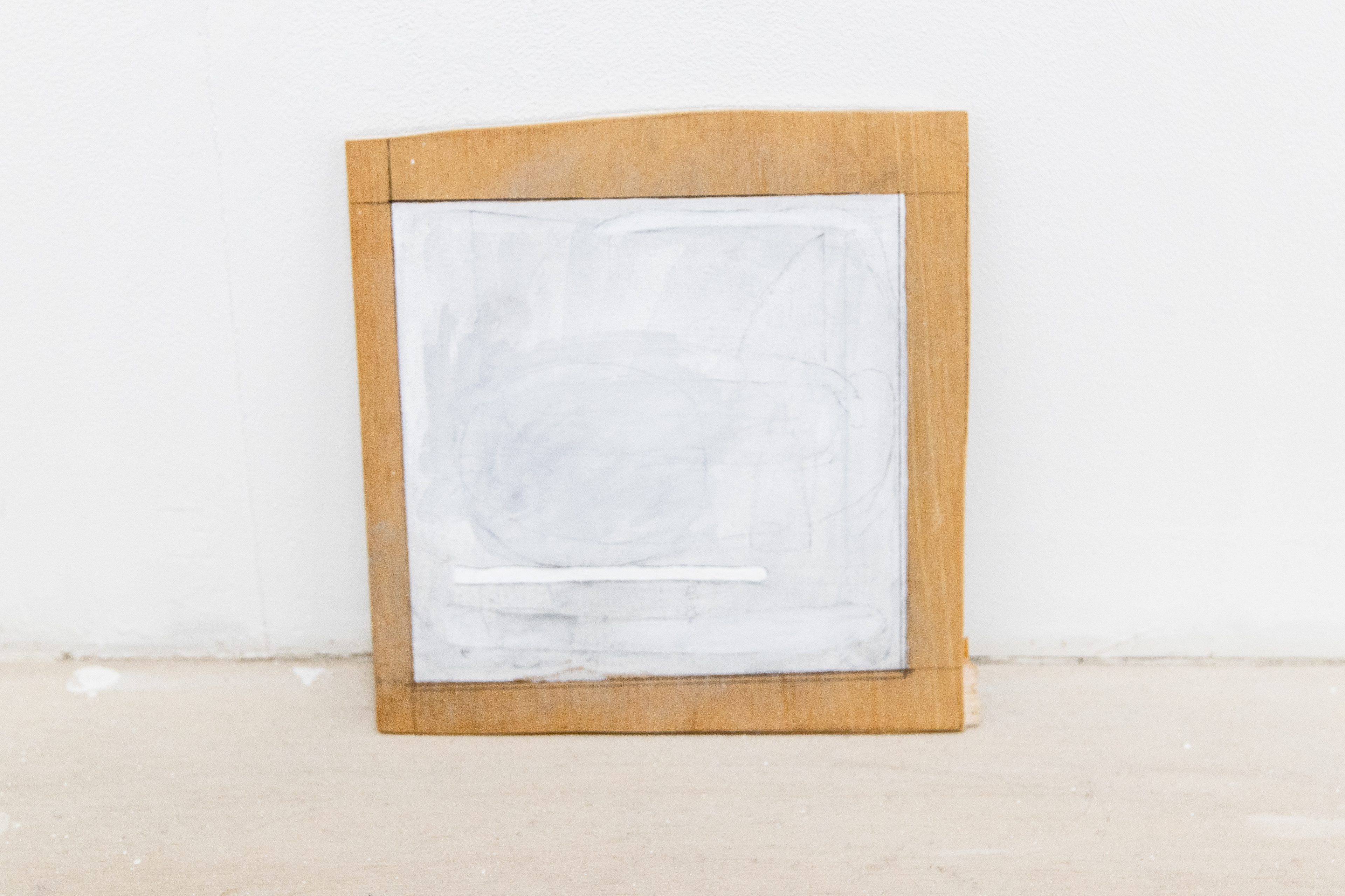 C-93/2023/Acrylic paint,pencil,gesso,wood board,wood/210×205×16mm/Photo:Minami Okumura