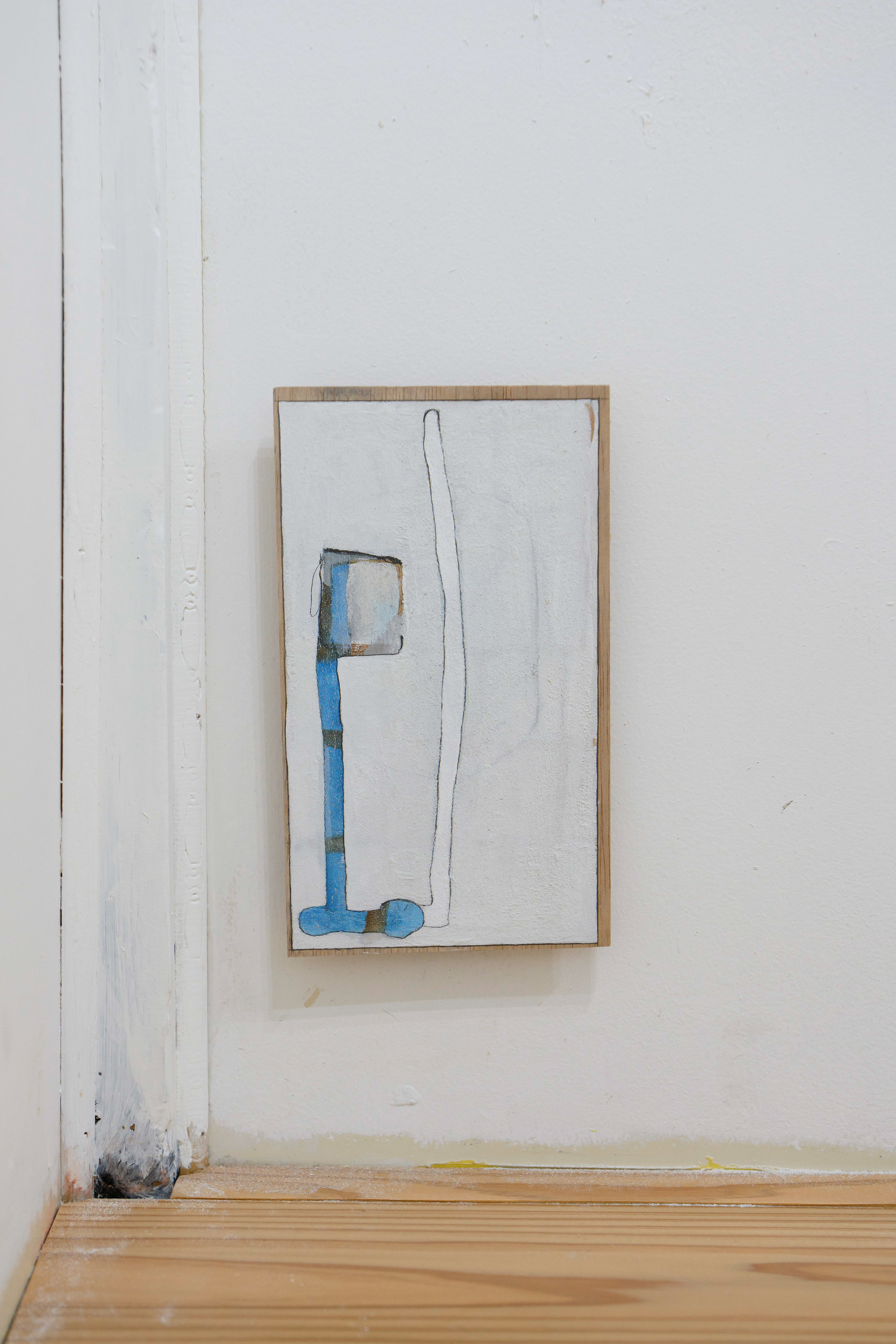 C-37/2022/Acrylic paint,pencil,gesso,wood board,wood/200×117mm/Photo:宮下夏子