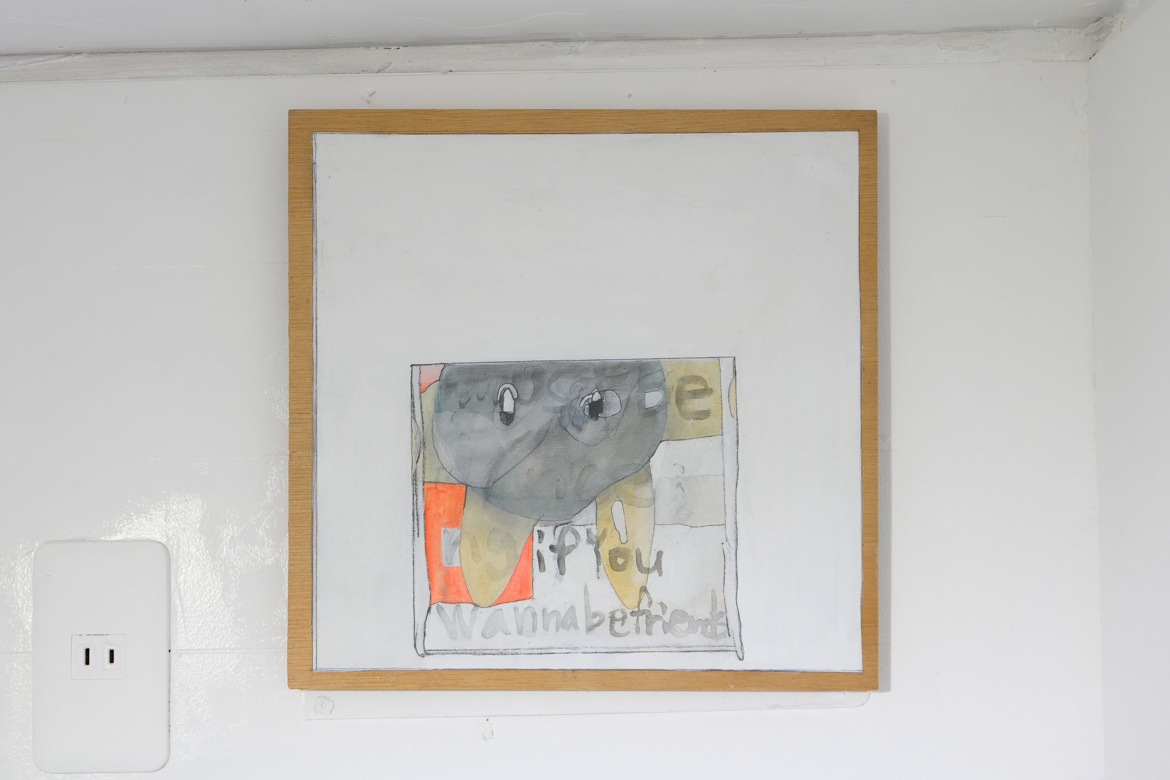 C-31/2022/Acrylic paint,pencil,gesso,wood board,wood/399×290mm/Photo:宮下夏子