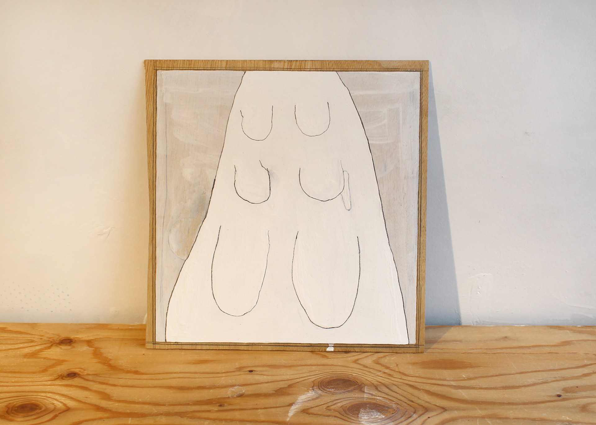 C-70/2022/Acrylic paint,pencil,gesso,wood board/241×250mm