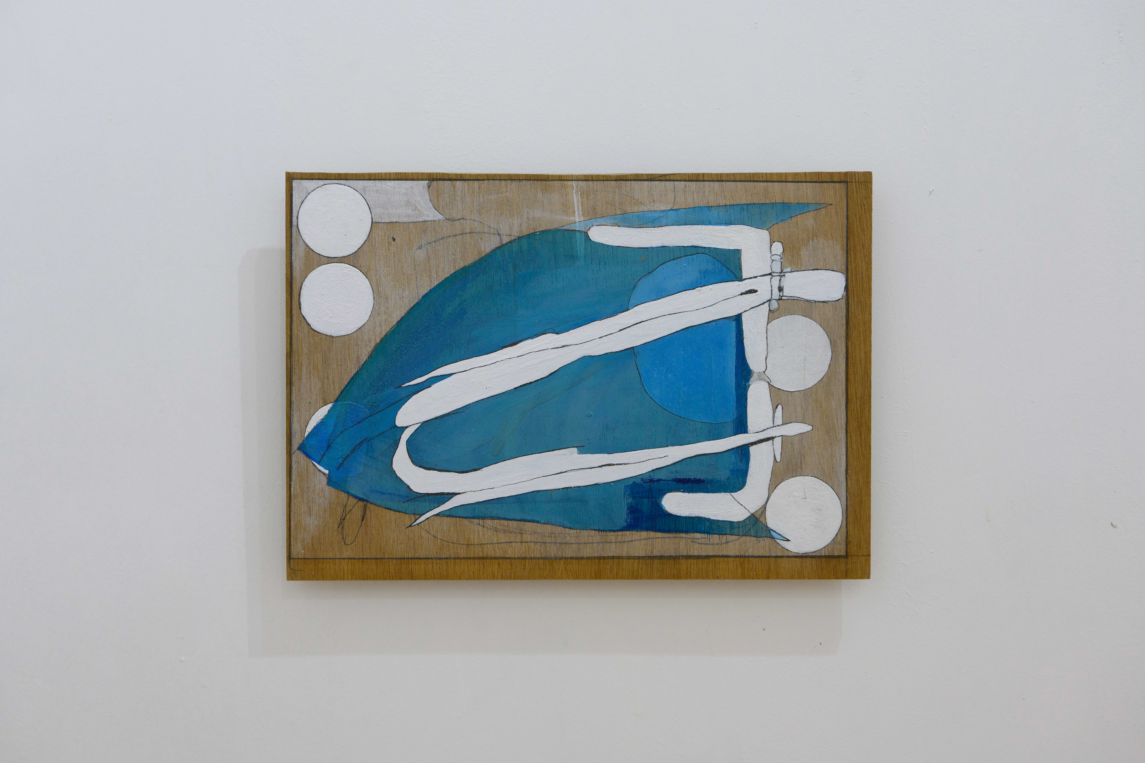 C-67/2022/Acrylic paint,pencil,gesso,wood board,wood/299×208mm/Photo:宮下夏子