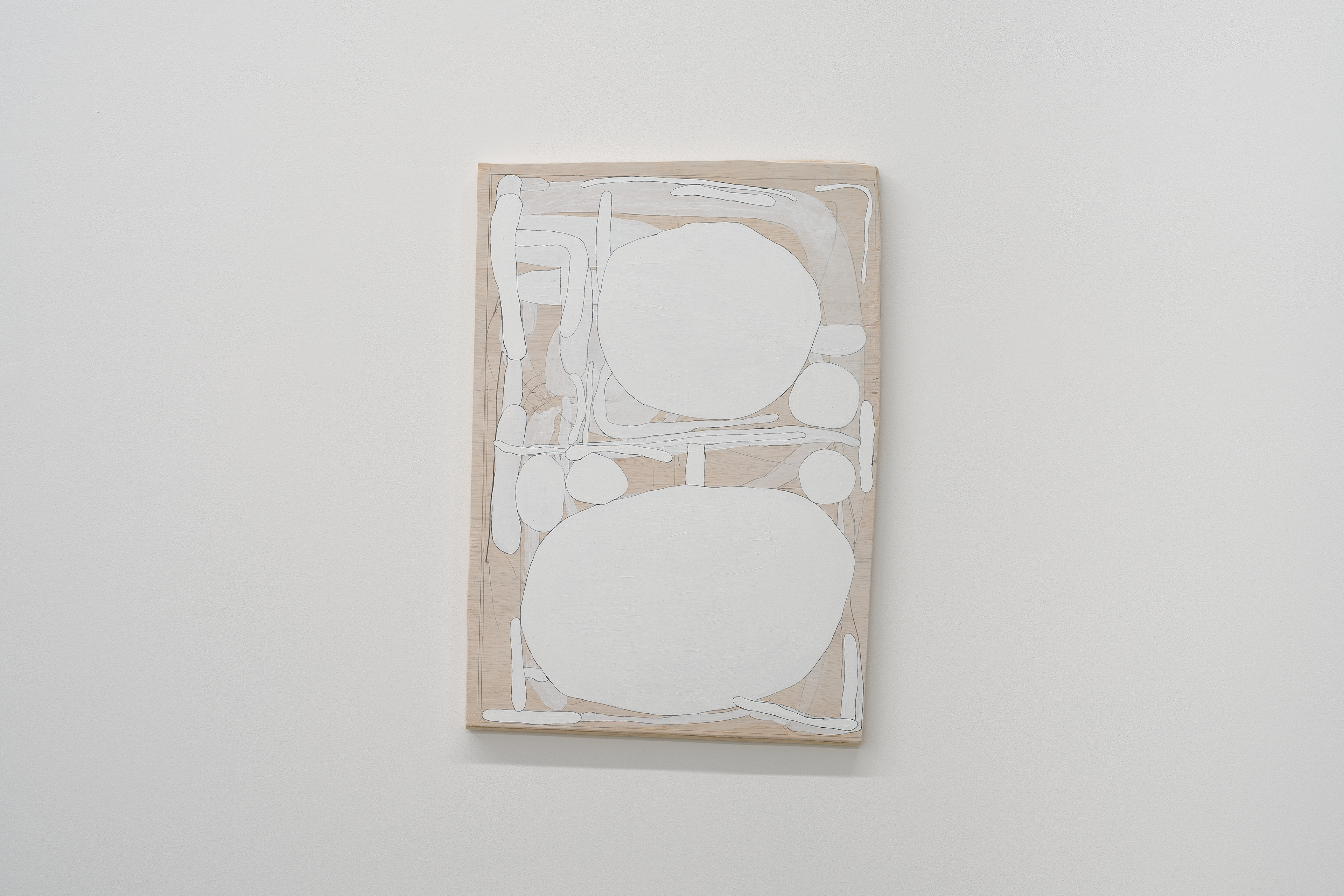 C-166/2025/Acrylic, pencil, gesso, plywood,wood/625×427×20mm