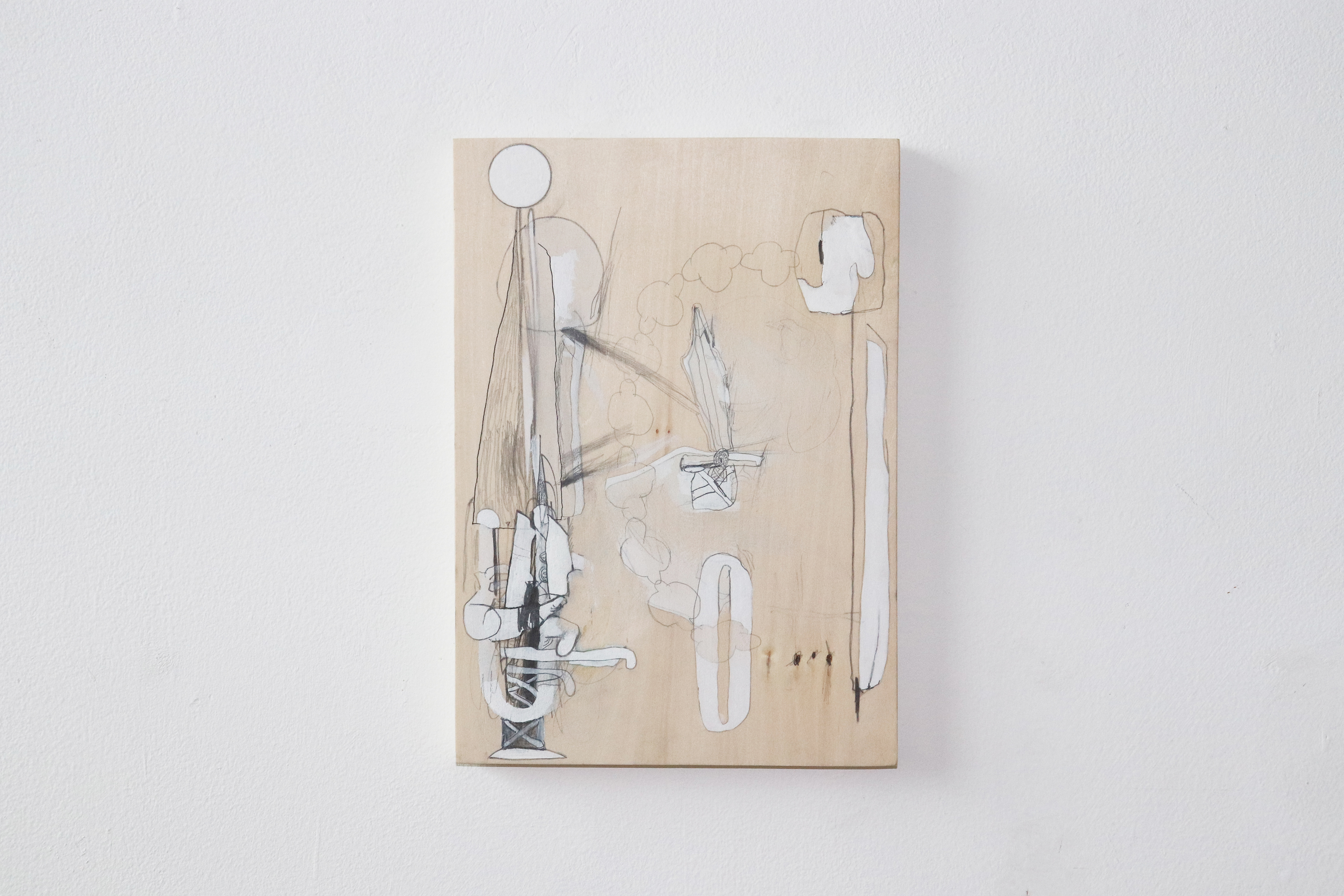 C-15/2021/Acrylic paint,pencil,gesso,wood panel/210×297mm