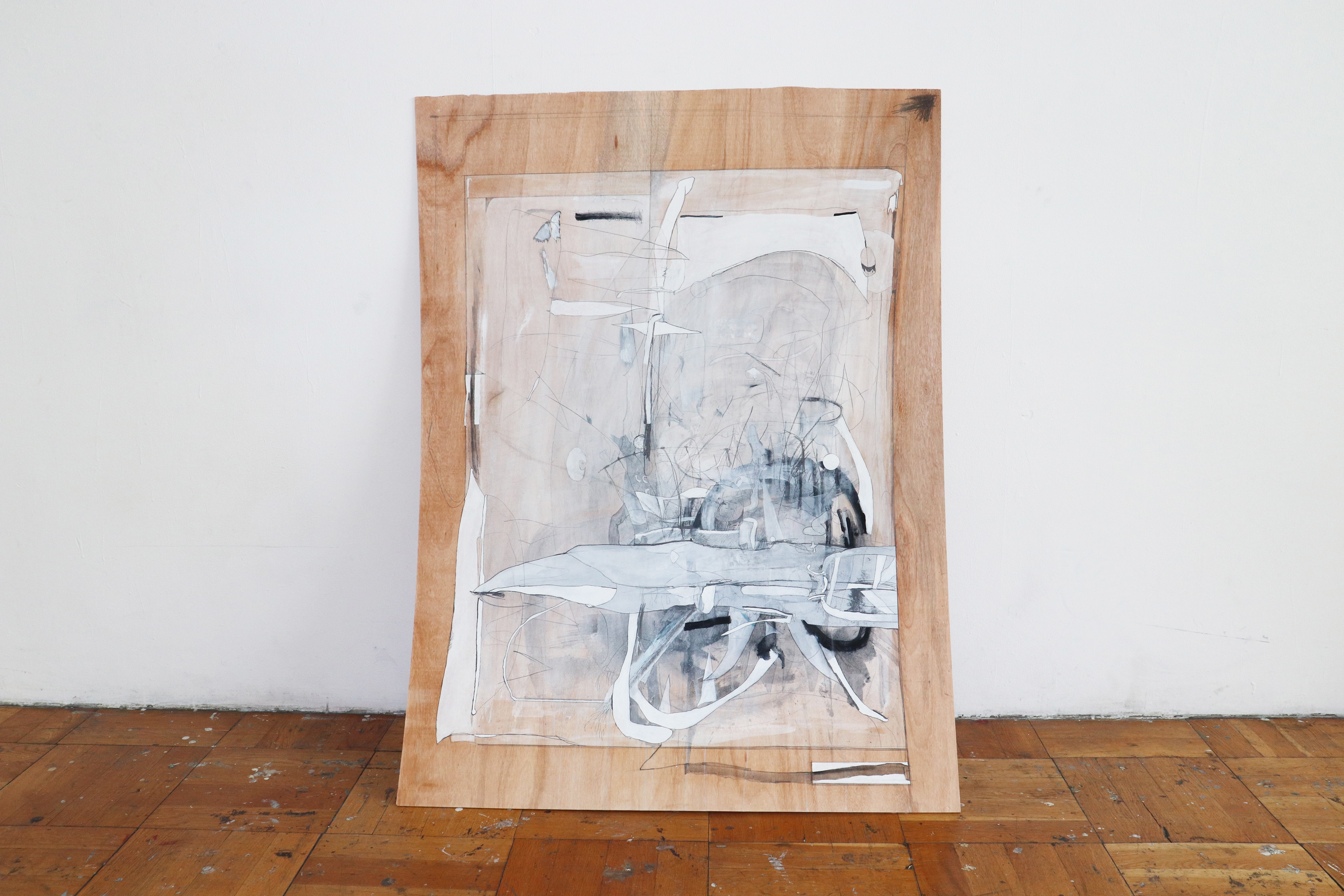 C-12/2021/Acrylic paint,pencil,gesso,wood board/910×1240mm