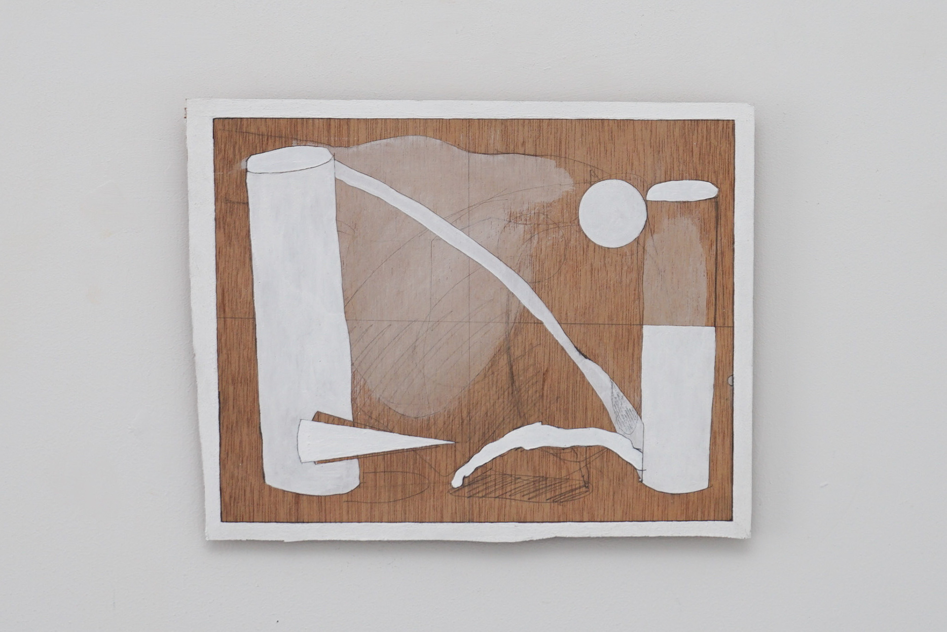 C-63/2022/Acrylic paint,pencil,gesso,wood board,wood/316×247mm/Photo:内田ユッキ(artgallery opaltimes)