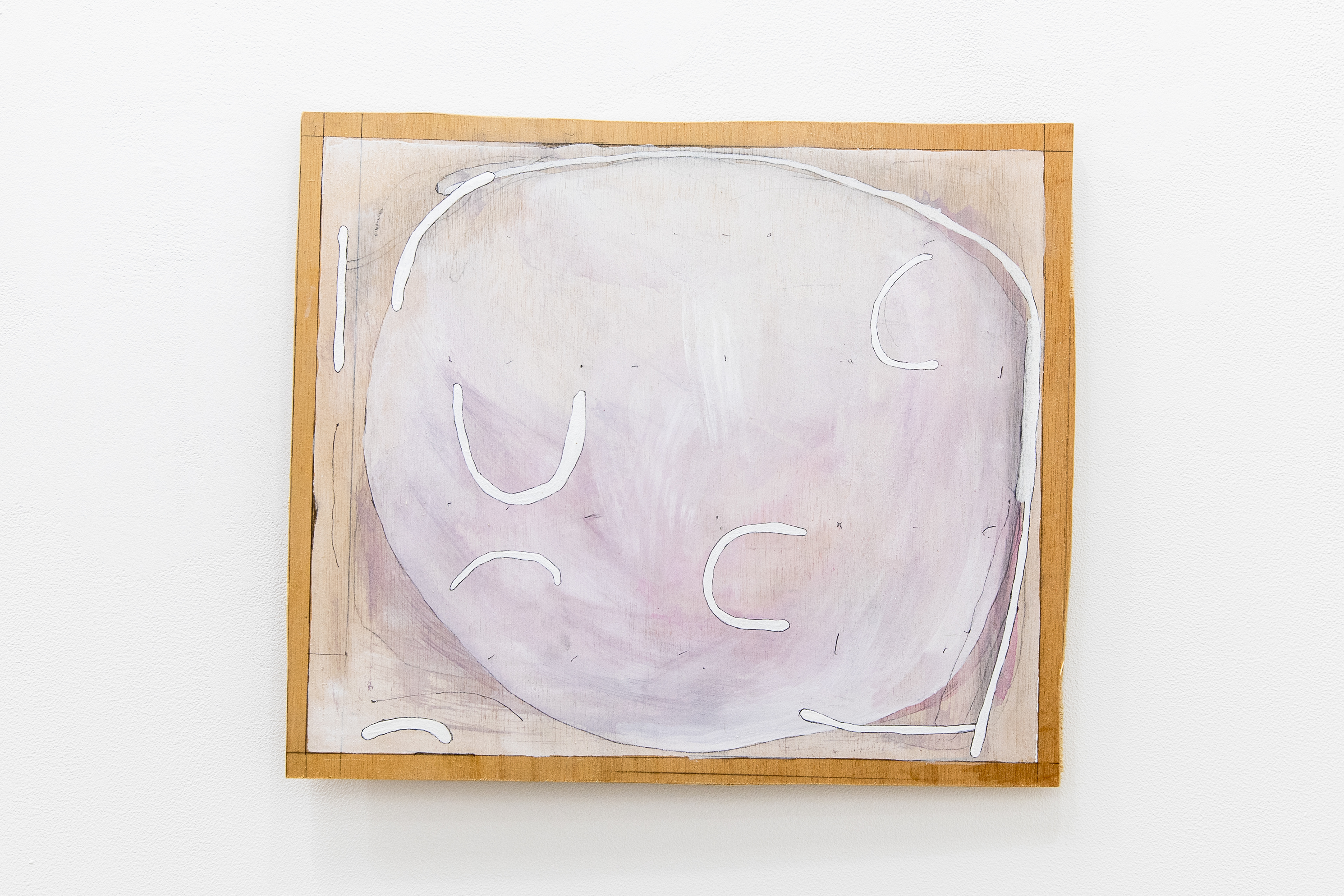 C-106/2023/Acrylic paint,pencil,gesso,wood board,wood/392×333×13mm/2023/Photo:Minami Okumura