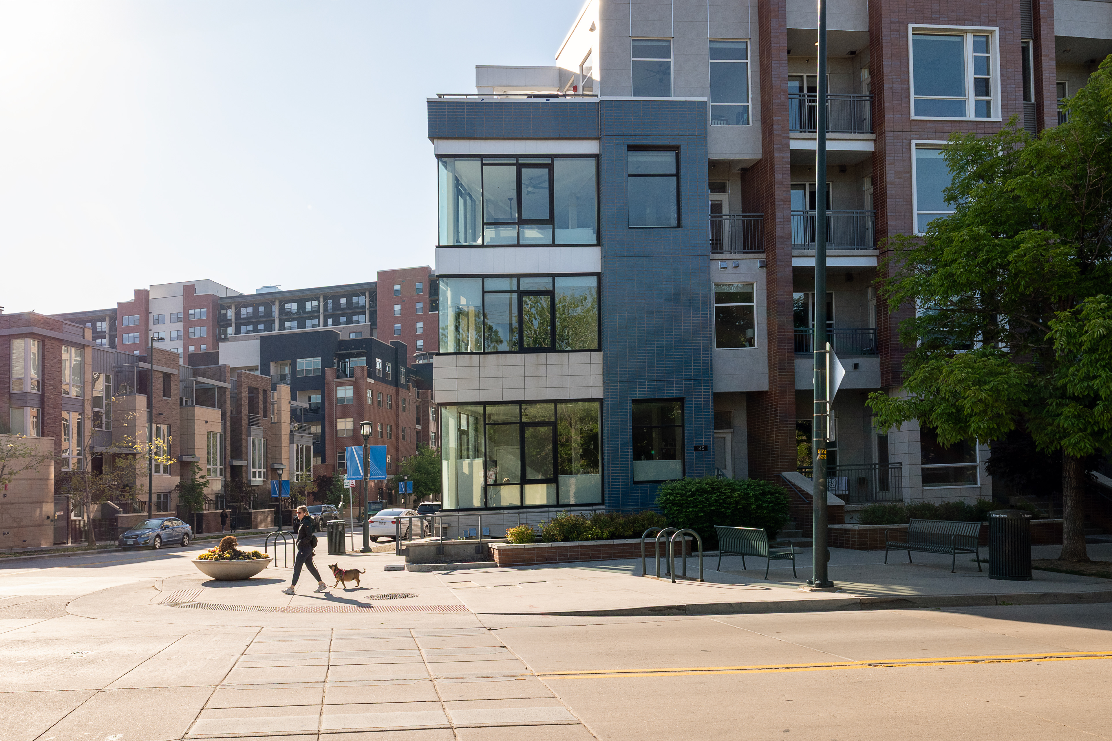 Modern residential building exterior 