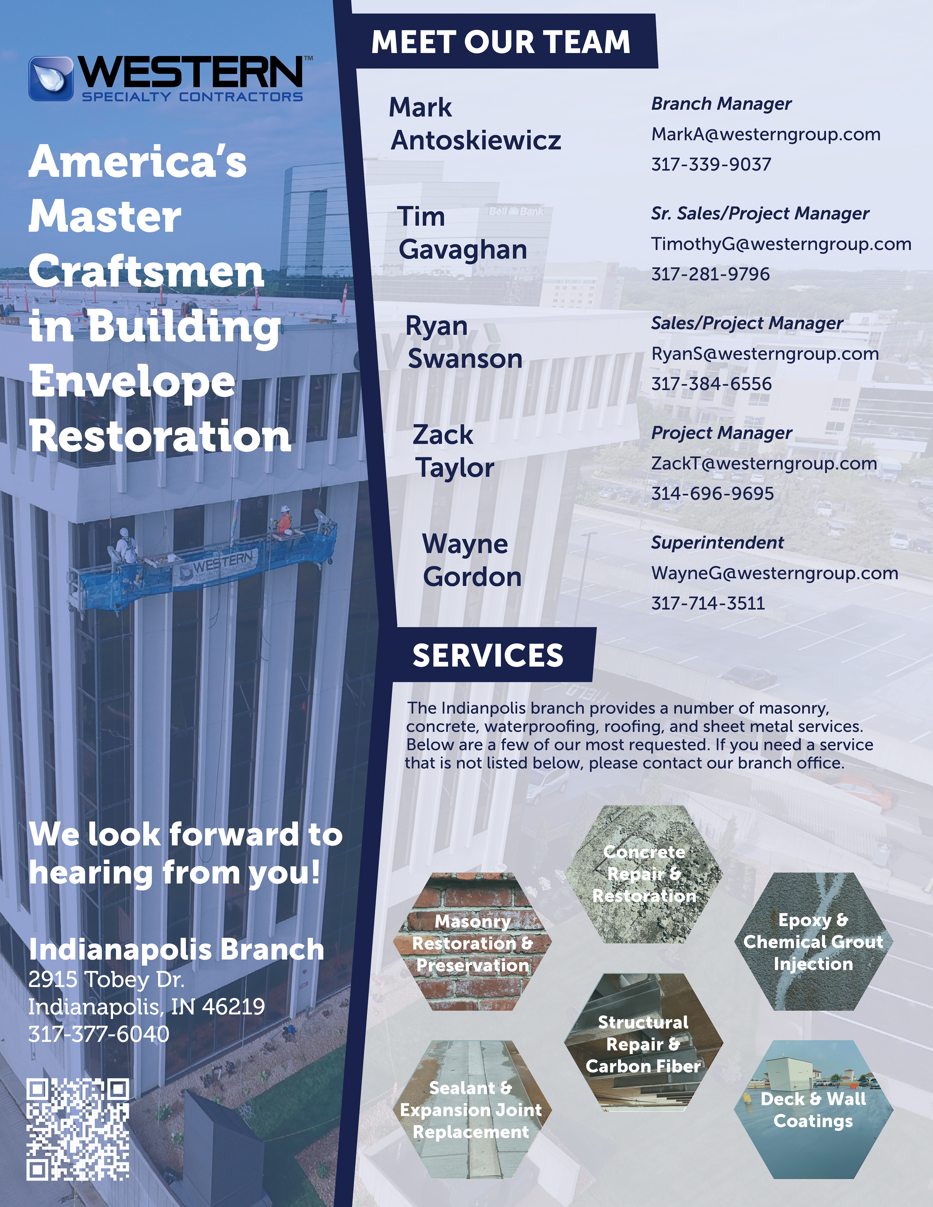 Service Flyer, customized for each branch
