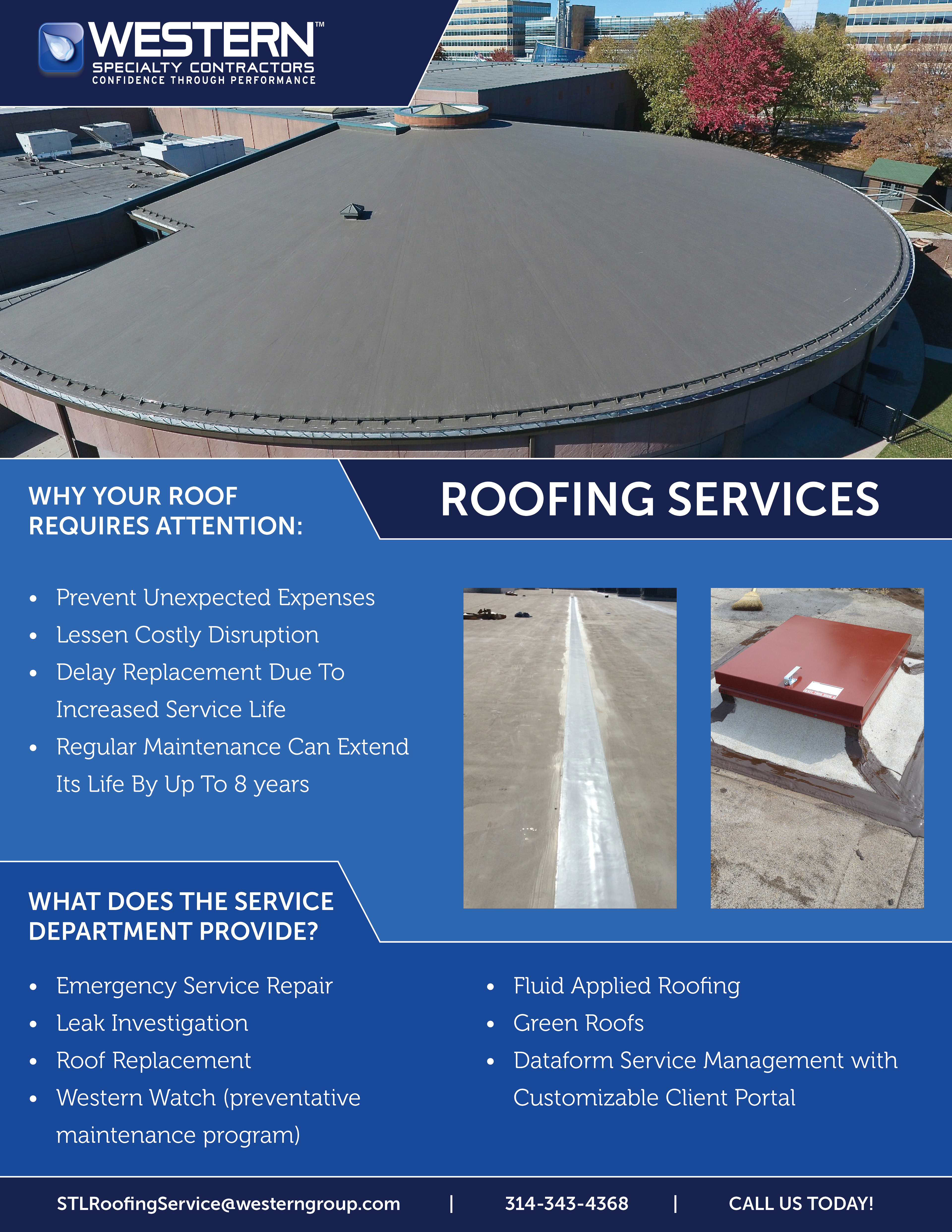 Western Watch Flyer, roofing service info