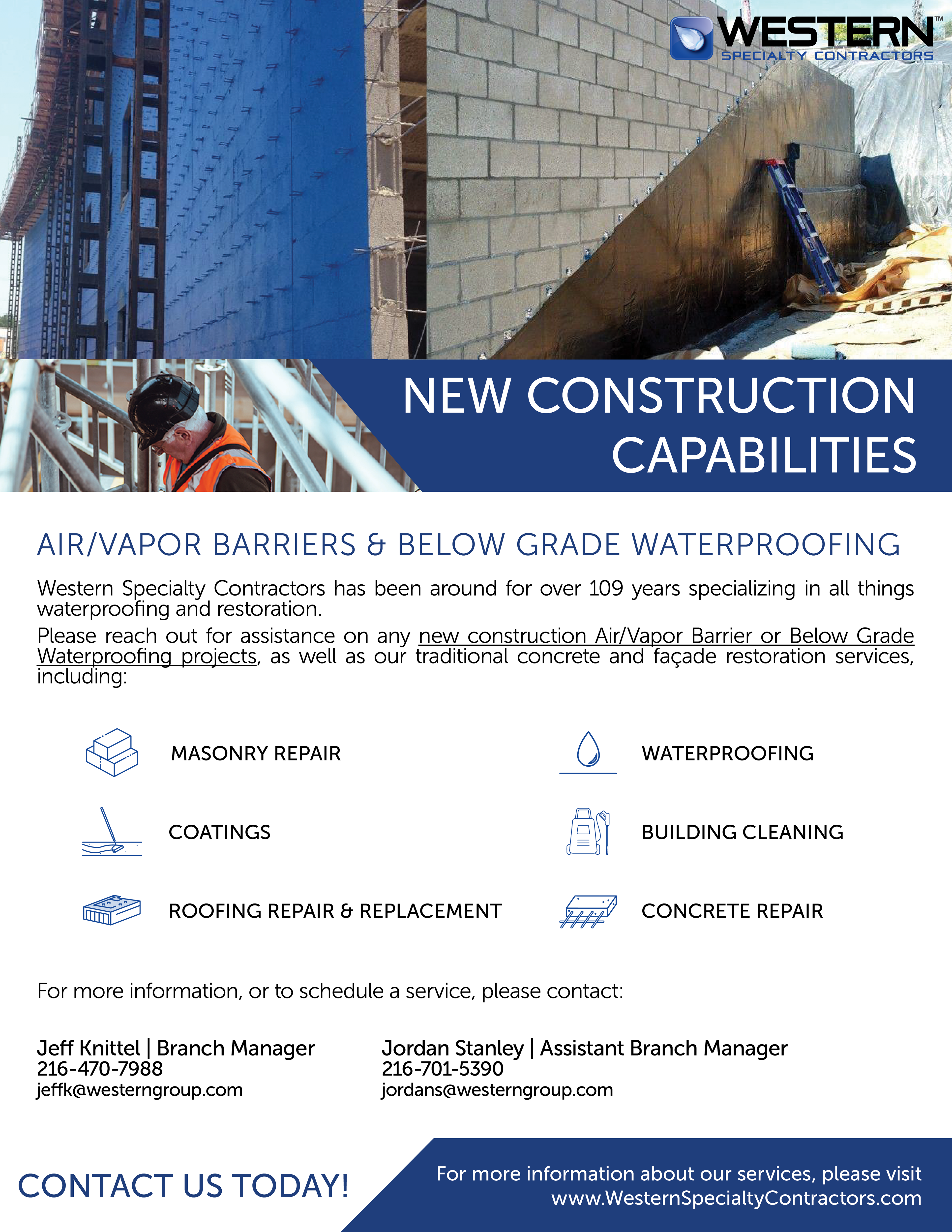 New Construction Capabilities flyer