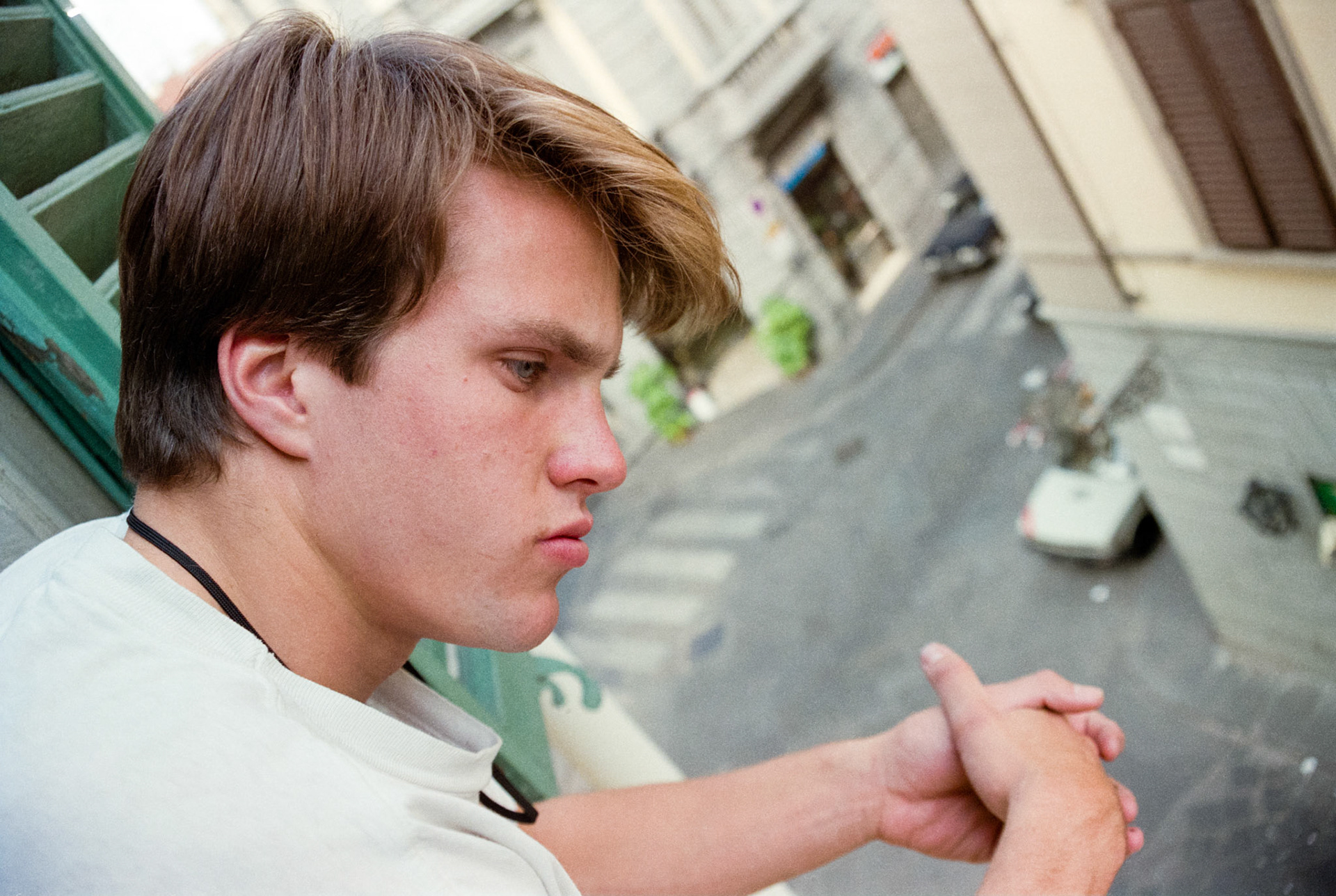 Tim posing as an introspective artist