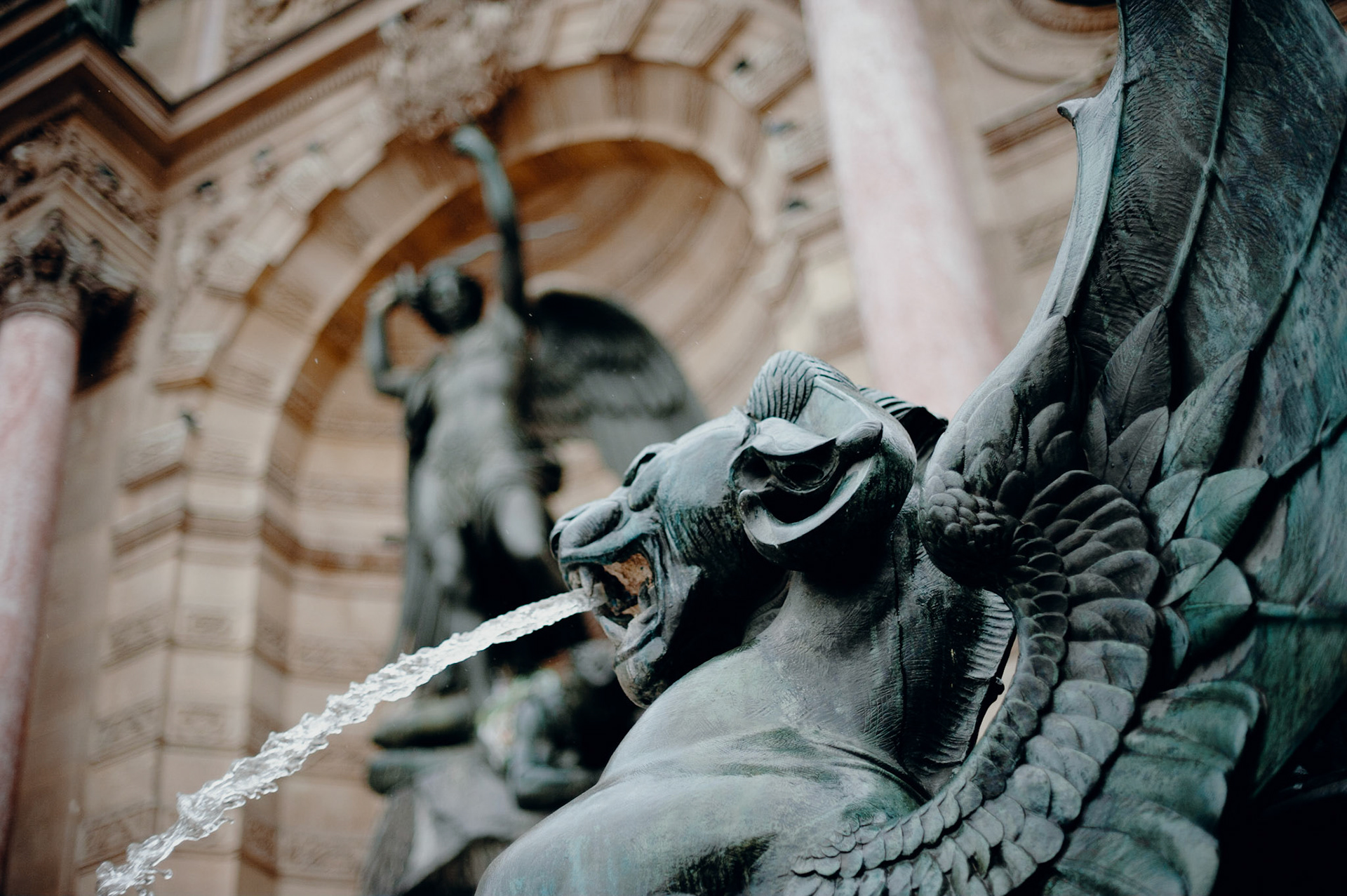 Fountain at the Place Saint-Michel