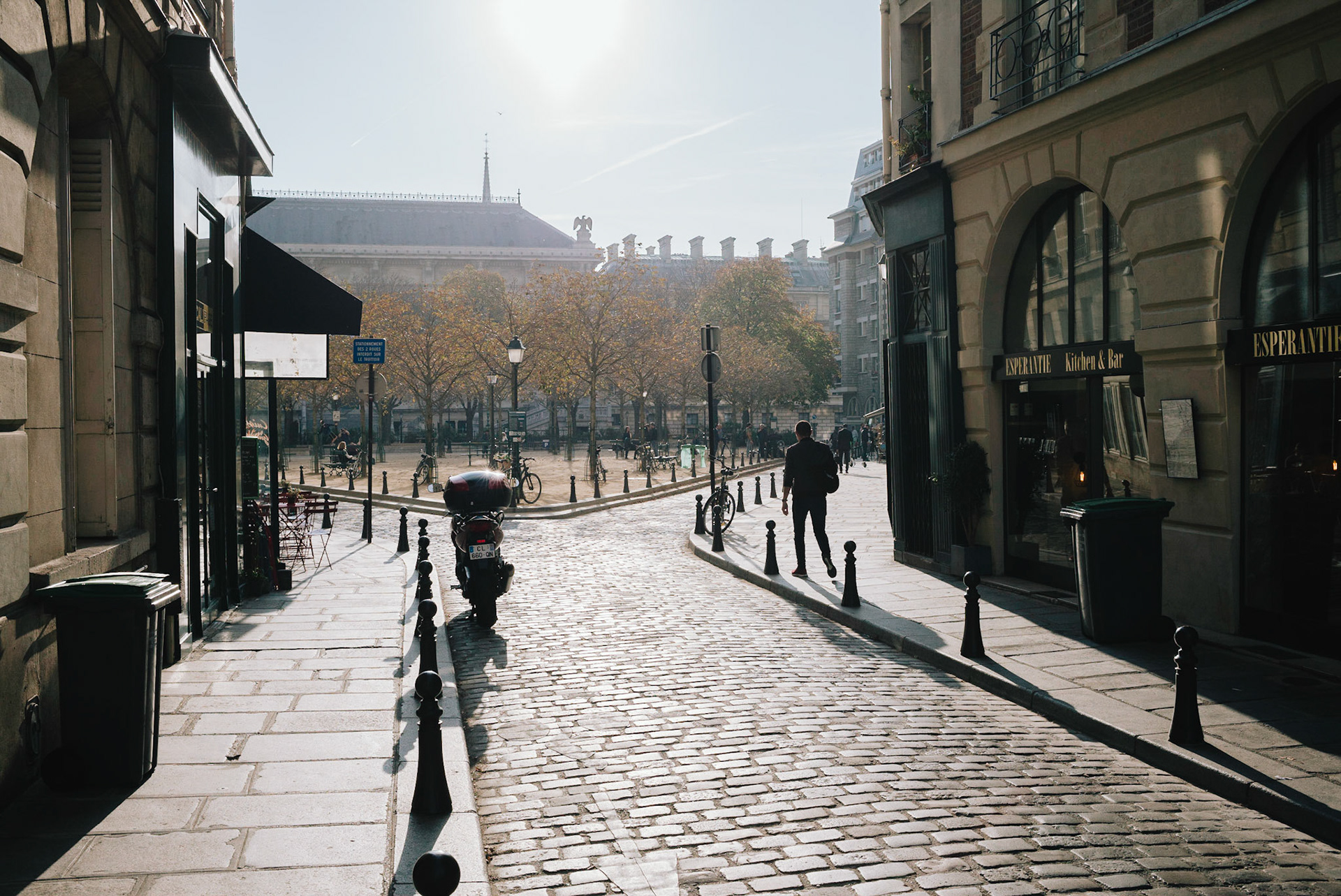 The 80-foot-long Rue Henri Robert which leads to the Place Dauphine