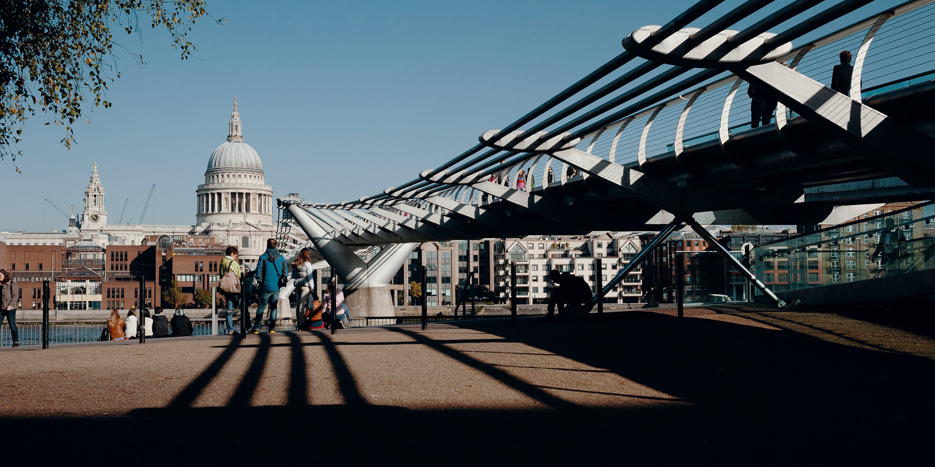 View of St. Paul’s Cathedral and the Millennium Bridge