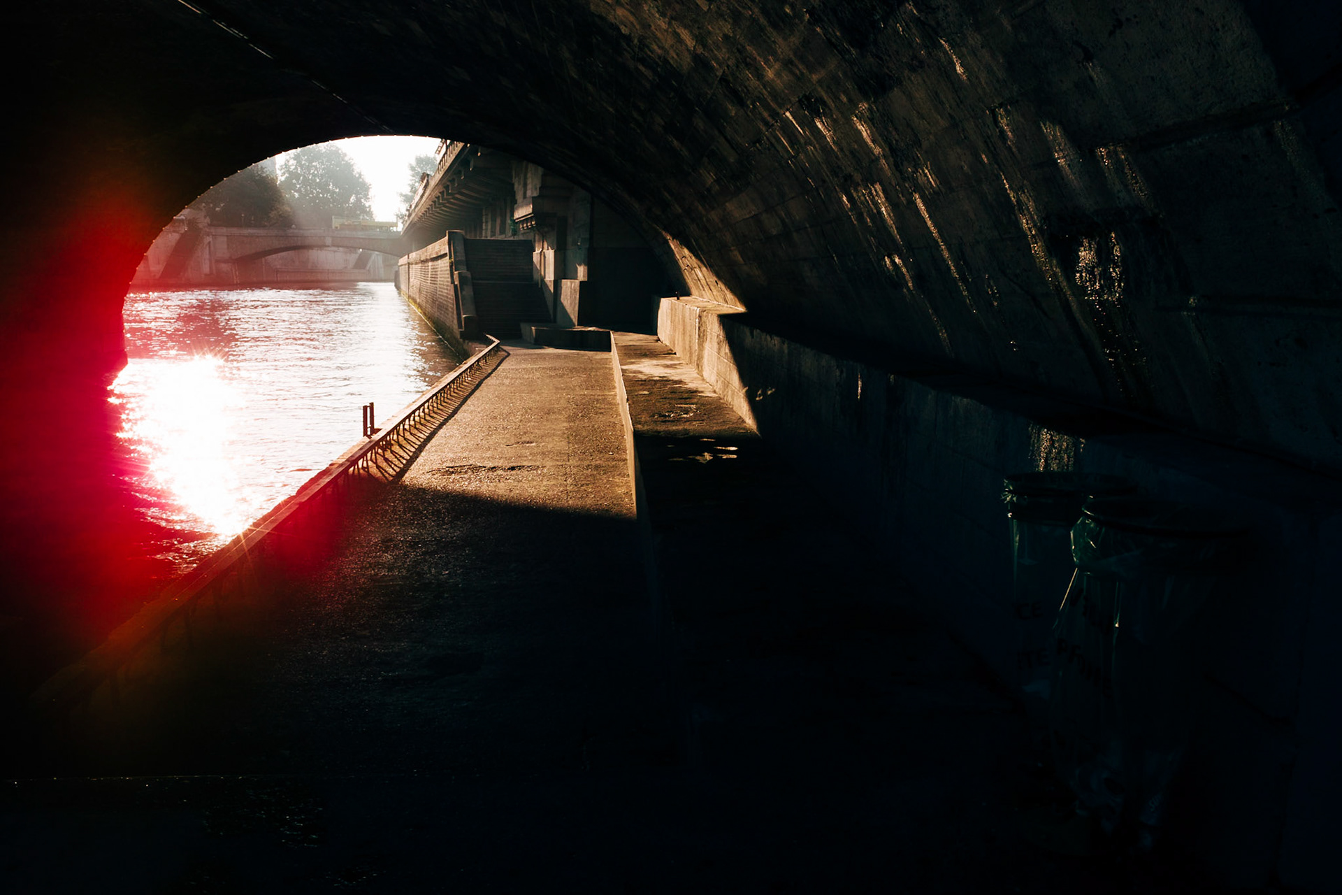 Sous le pont Saint-Michel