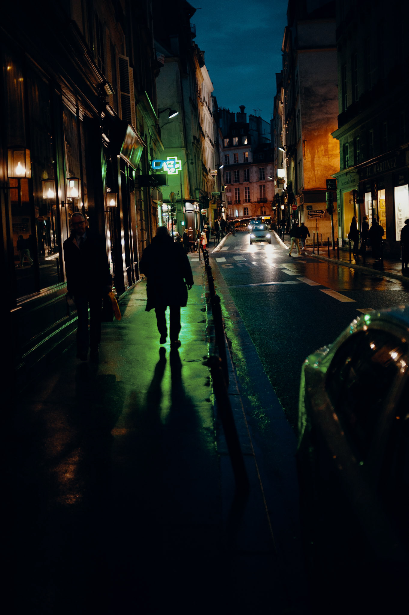 Dusk after coffee at the Vieux Colombier