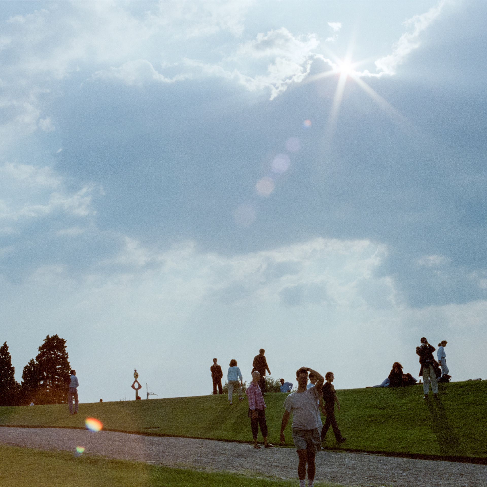Blake and Gona descend Mount Boboli