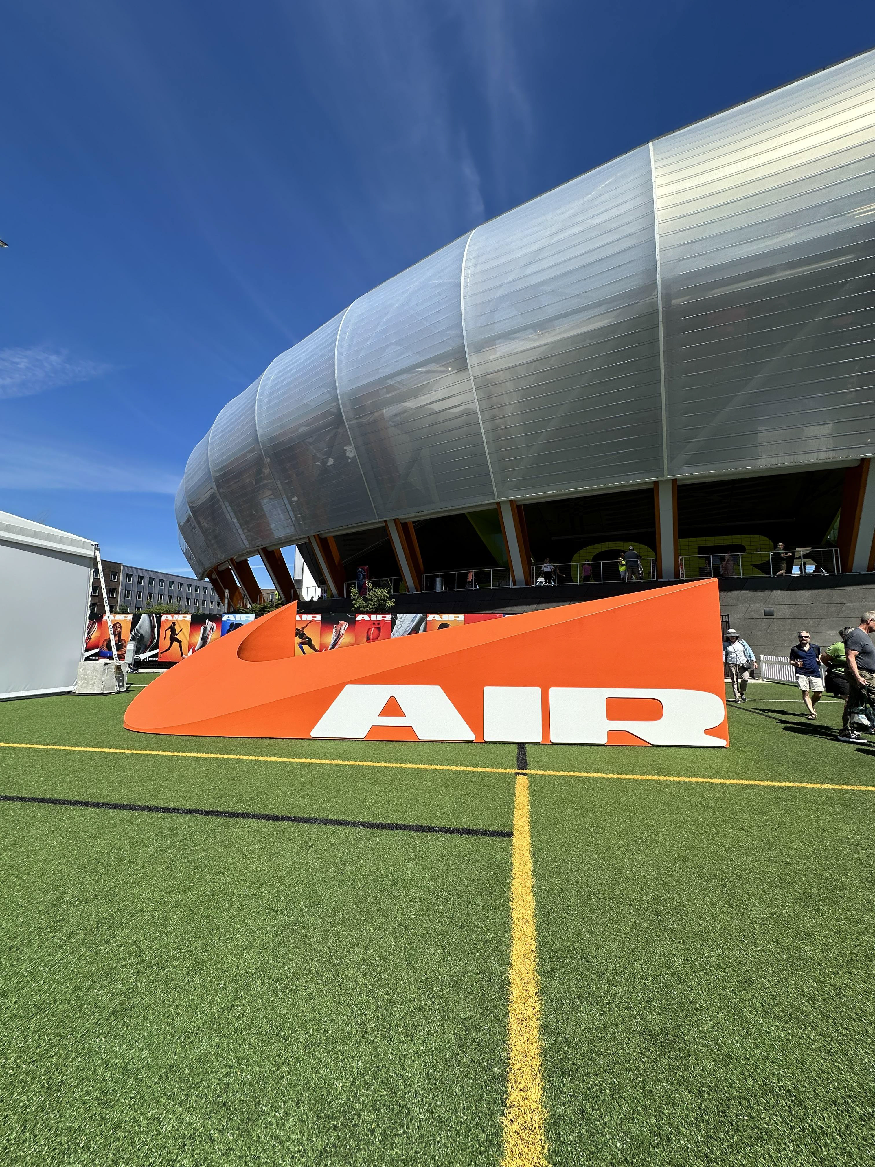 Nike, Inc. Pop-Up stand at the 2024 USATF Olympic Trials in Eugene, Oregon.