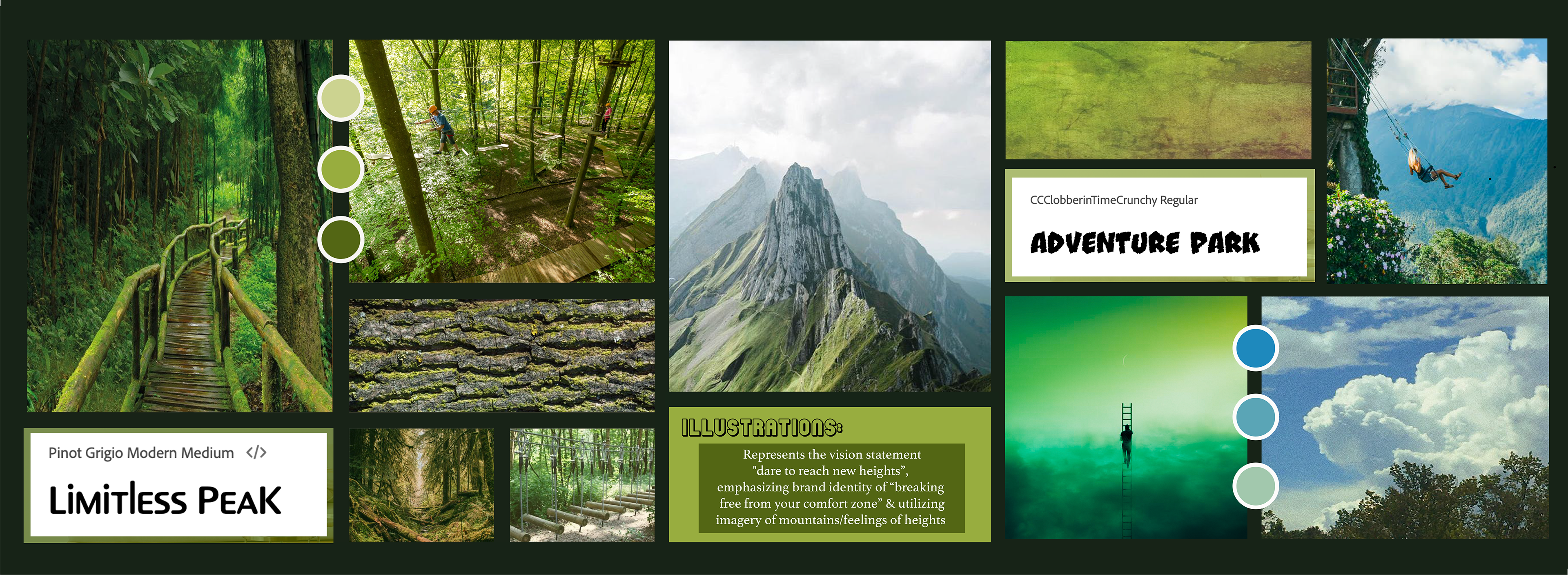 Limitless Peak Adventure Park Moodboard