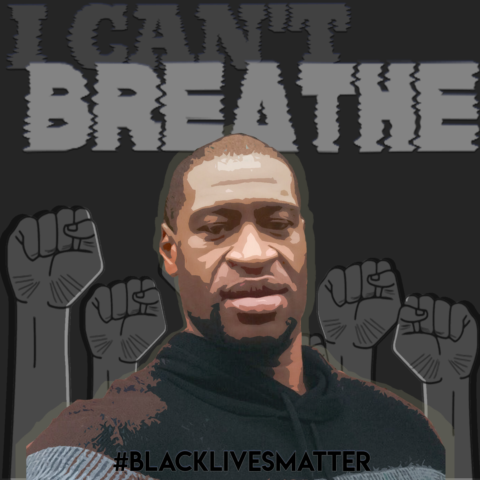 Black Lives Matter "I can't breathe" poster