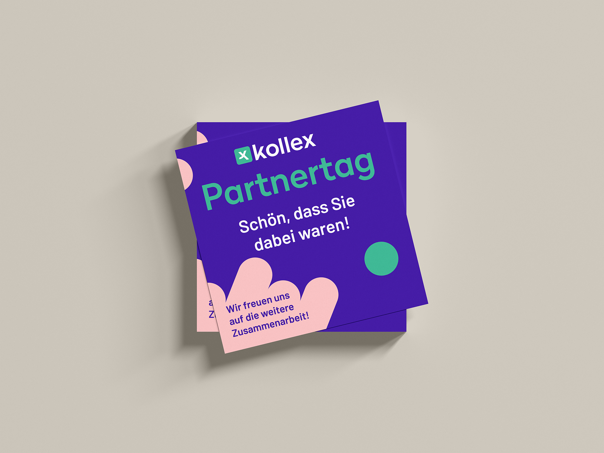 Thank you cards for my client kollex, front