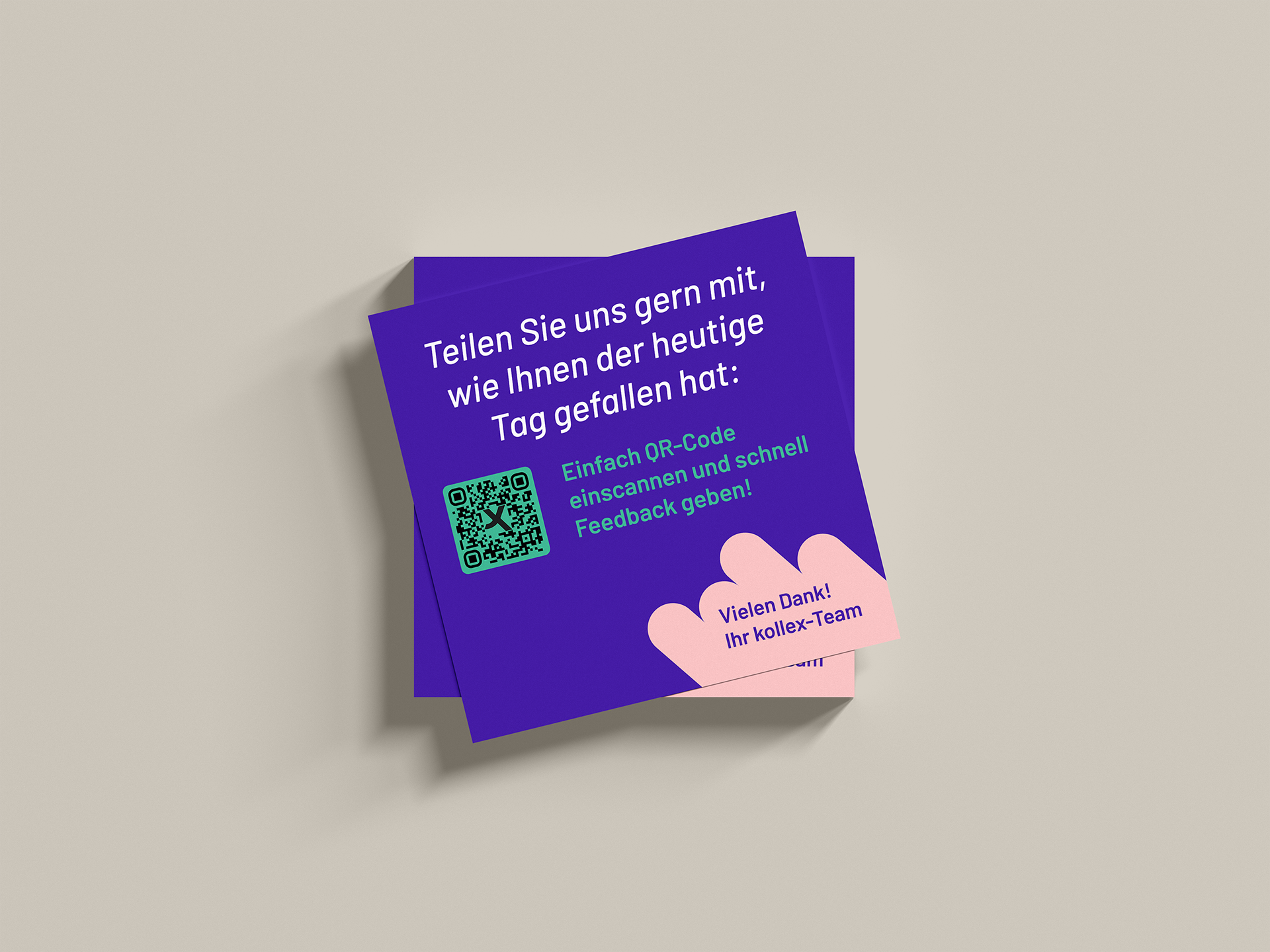 Thank you cards for my client kollex, back